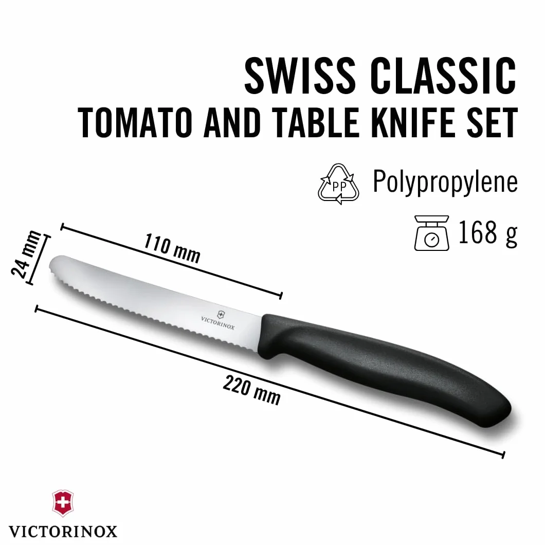 Victorinox Swiss Classic Tomaten- und Tafelmesser-Set, 6-teilig