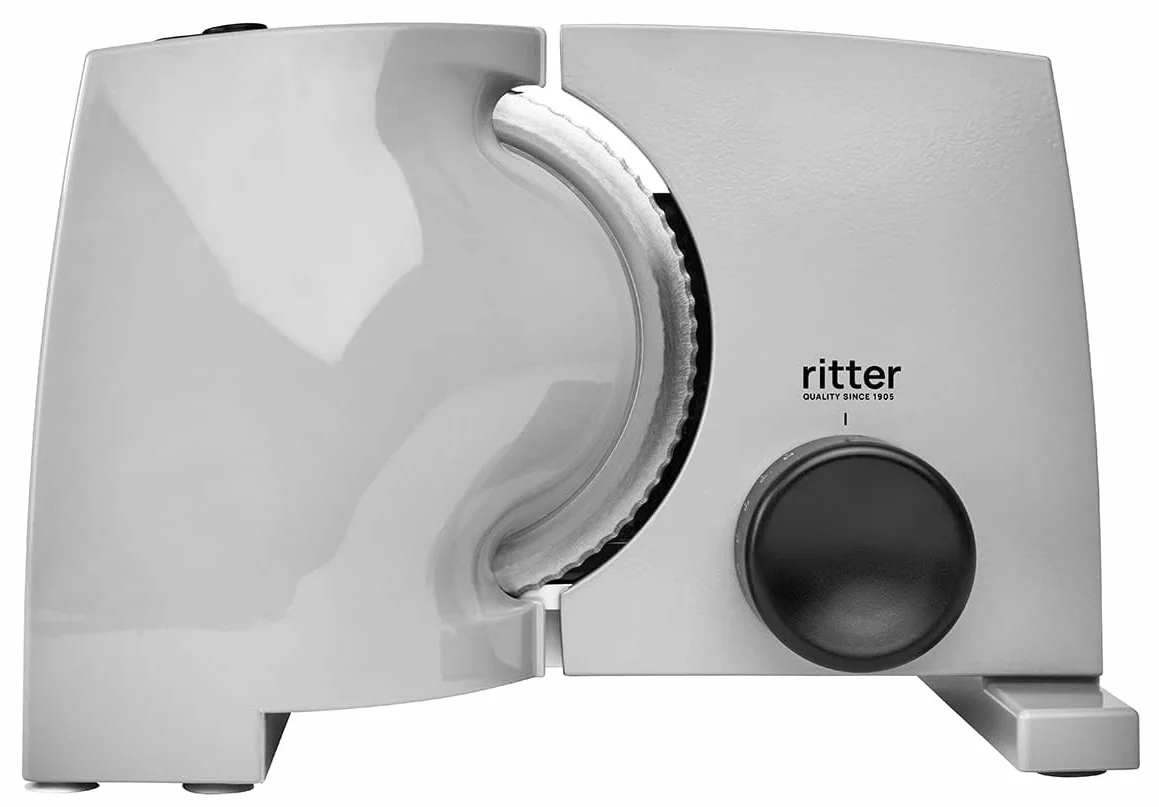 ritter nova 1 Duo Plus elektryczna krajalnica do chleba, wędlin i sera, wykonana z metalu, z silnikiem ECO, Made in Germany