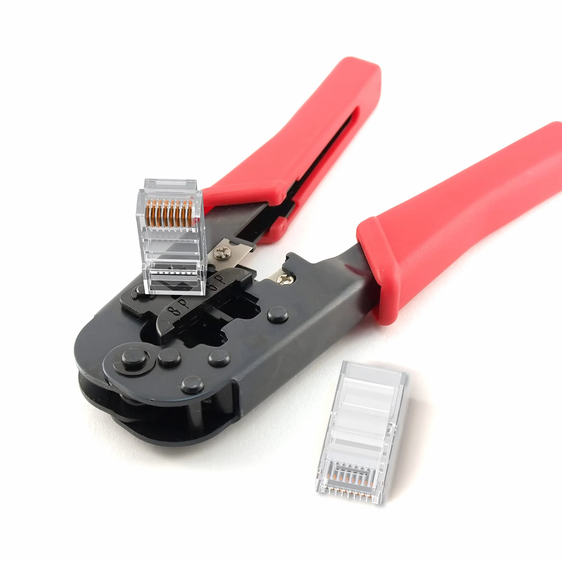 Mr Tronic Cat6 złącza RJ45 | 100 złącze Rj45 – łatwa do zaciskania wtyczka modułowa do kabla internetowego, kabel szerokopasmowy | 8P8C Rj45 wtyczka Ethernet (100 sztuk, CAT6 UTP)
