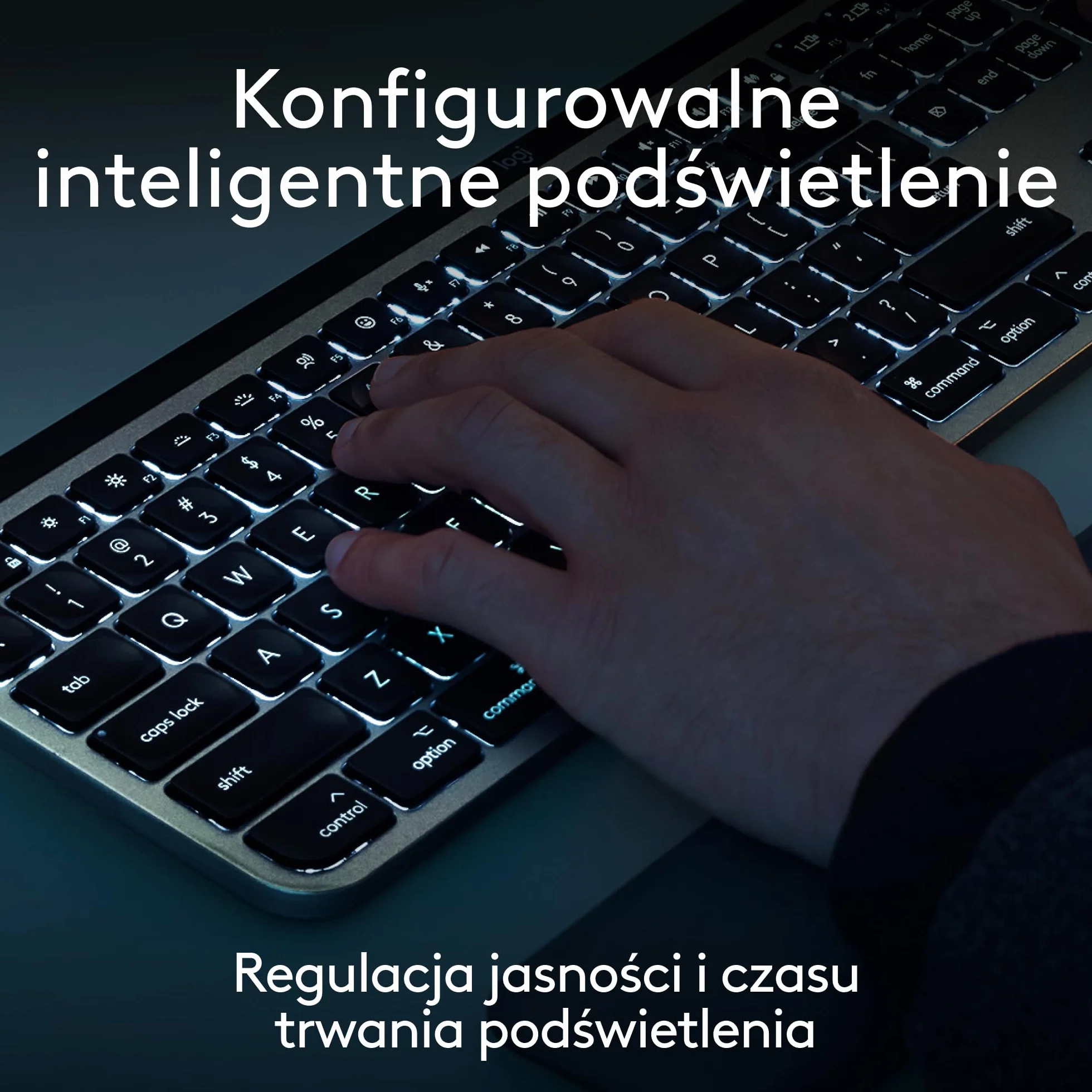 Logitech MX Keys S Combo for Mac, bezprzewodowa klawiatura i z podpórką pod nadgarstki, podświetlana, bezprzewodowa, z szybkim przewijaniem, Bluetooth USB C dla MacBooka, iPada,QWERTY US INT'L - Szary