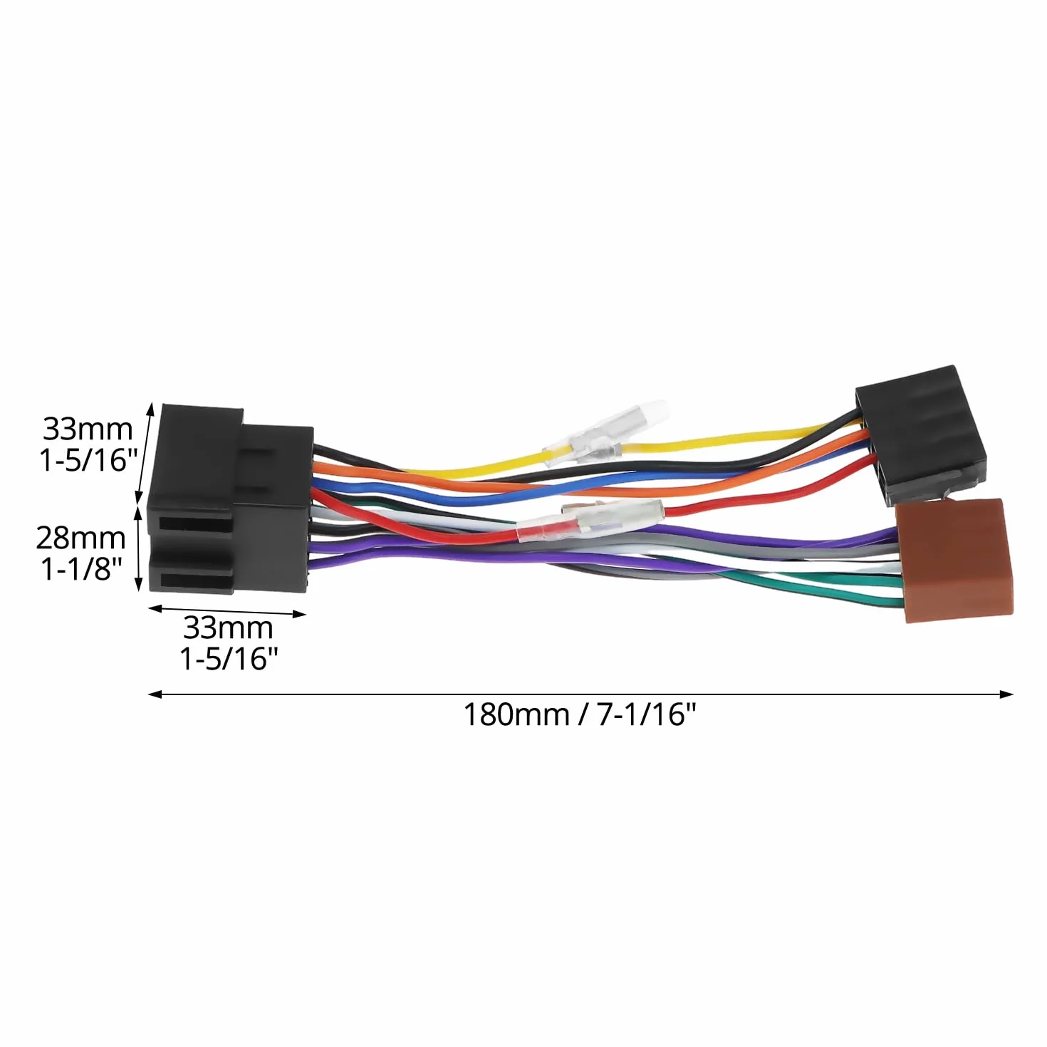 QWORK® Adapter do radia samochodowego, 16-stykowy adapter ISO do radia Android, kompatybilny z Golf MK4 1999-2004