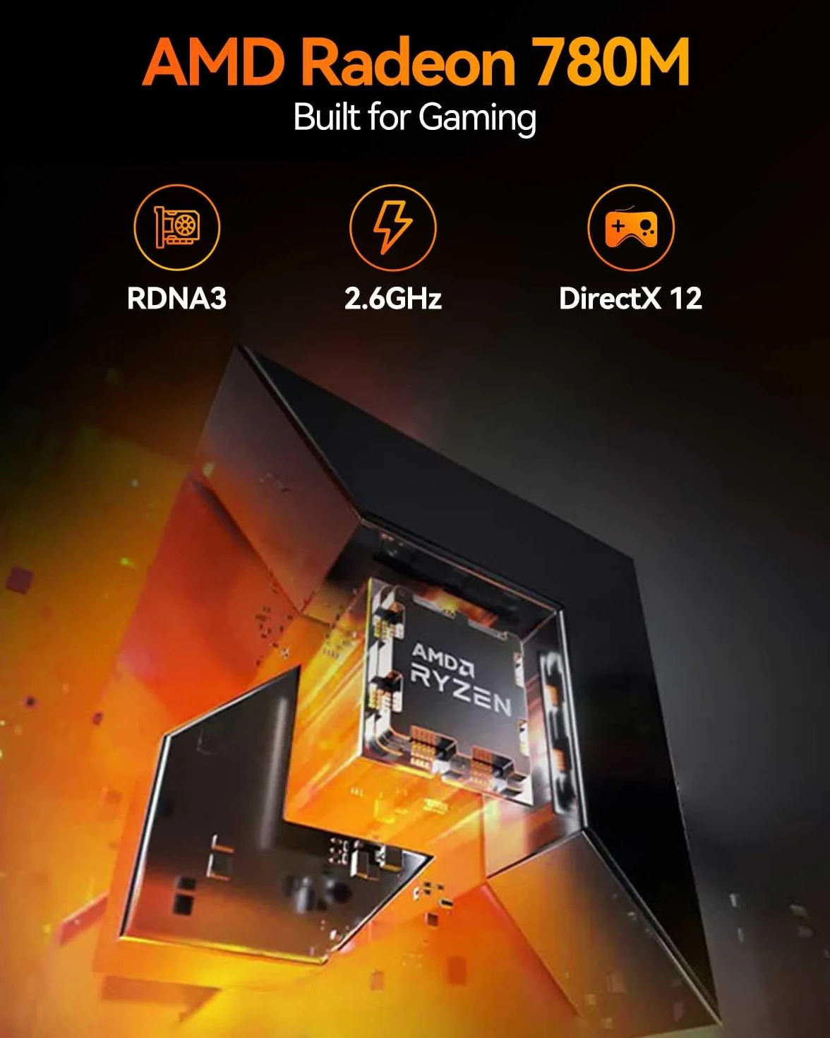 GEEKOM A8 Mini PC Windows 11 Pro, z AMD Ryzen 7 8745HS (do 5,1 GHz), wysoka prędkość 16 GB DDR5 RAM (do 128 GB) i 1 TB SSD, podwójny HDMI 4K przy 120 Hz Quad Display/WiFi 6E/USB4/6×USB do gier