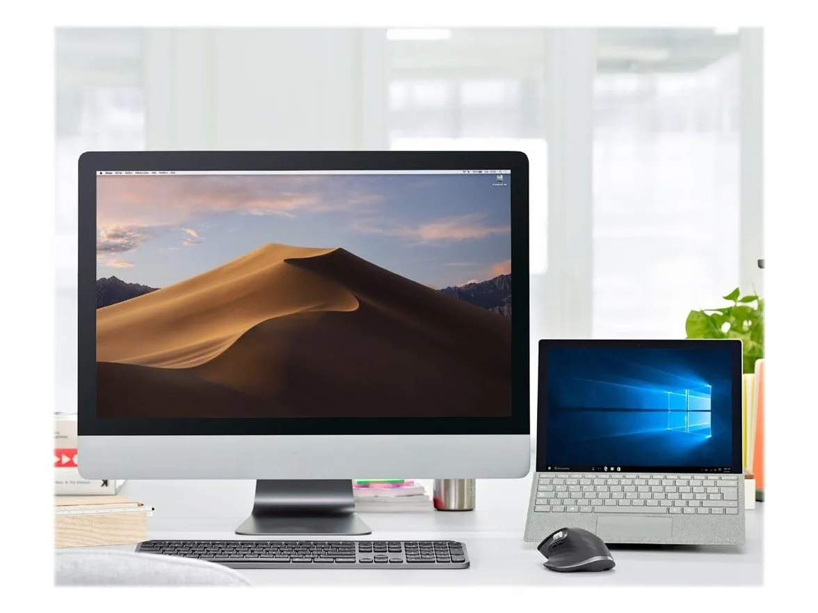 Logitech MX Keys bezprzewodowa klawiatura, odbiornik Bluetooth i USB, złącze USB-C, czas pracy baterii 5 miesięcy, funkcja Easy-Switch, podświetlenie przycisków, PC/Mac, układ skandynawski - grafitowy