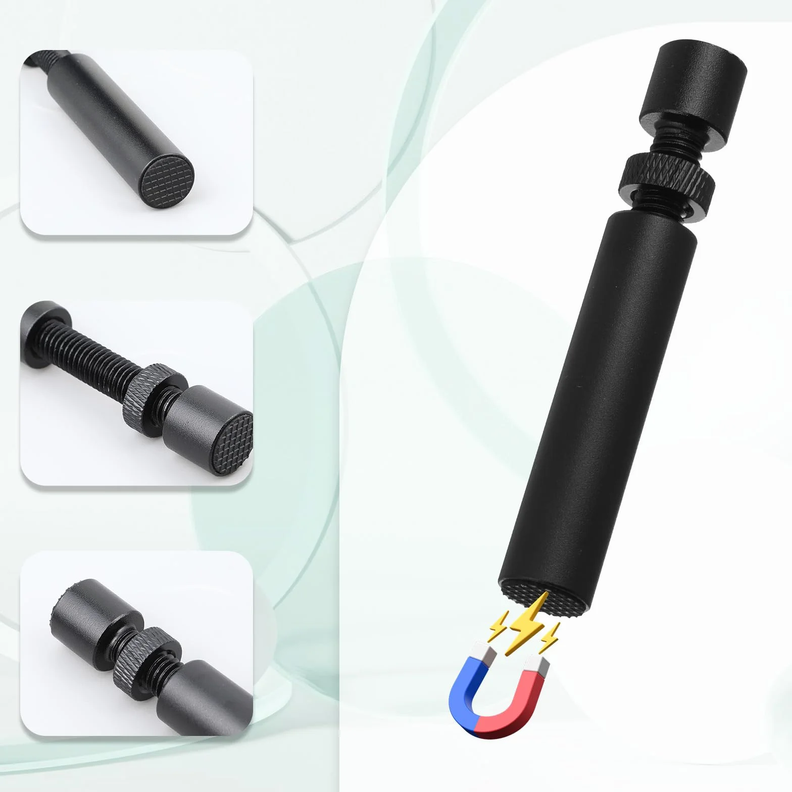 JJUNW Uchwyt na karty graficzne, aluminiowy uchwyt na karty graficzne GPU, pionowy uchwyt na karty graficzne z regulacją wysokości, uchwyt do stojaka na karty graficzne (74 mm-120 mm) (czarny)