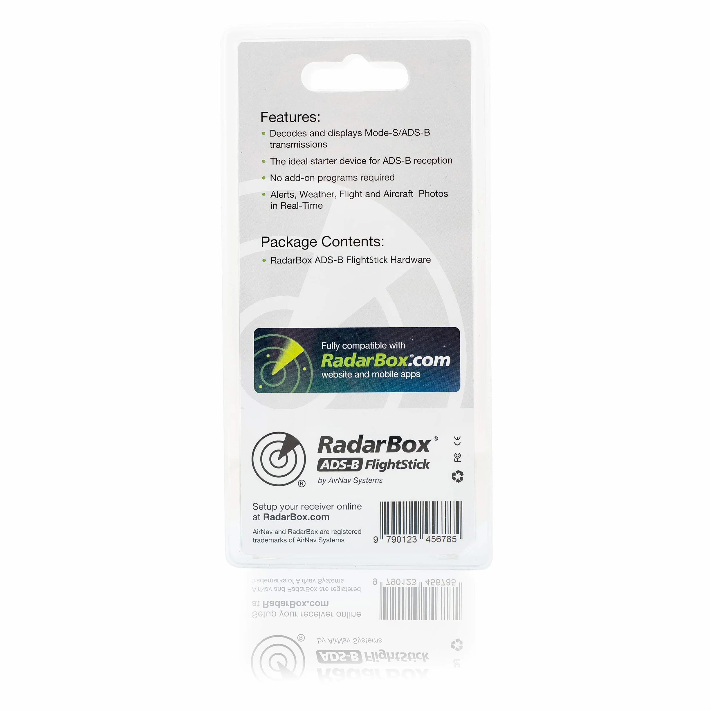 AirNav RadarBox FlightStick ADS-B odbiornik USB z wbudowanym filtrem, wzmacniaczem i ochroną ESD