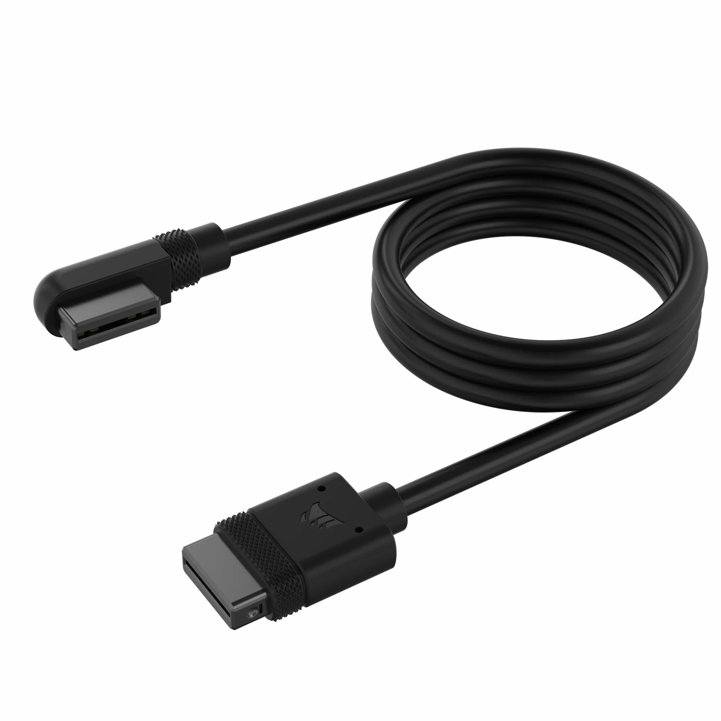 CORSAIR iCUE LINK Wąski Kabel - 600 mm Prosty/Wąski 90° - Czarny