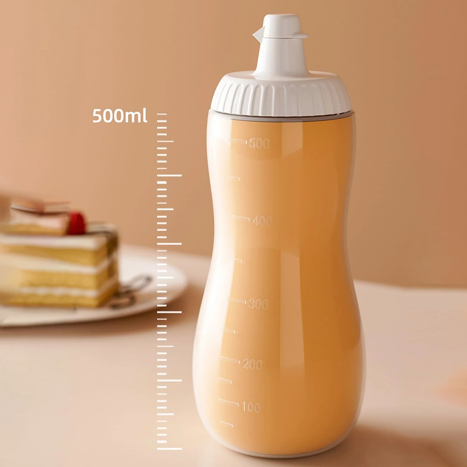 500ml Portable Condiment Dispenser, Squeeze Sauce Bottles, Kitchen Sauce Container with Leak Proof Lid, Meal Prep Tool, Multiple Purpose Food Storage for Cooking, Restaurant Home Travel Usage