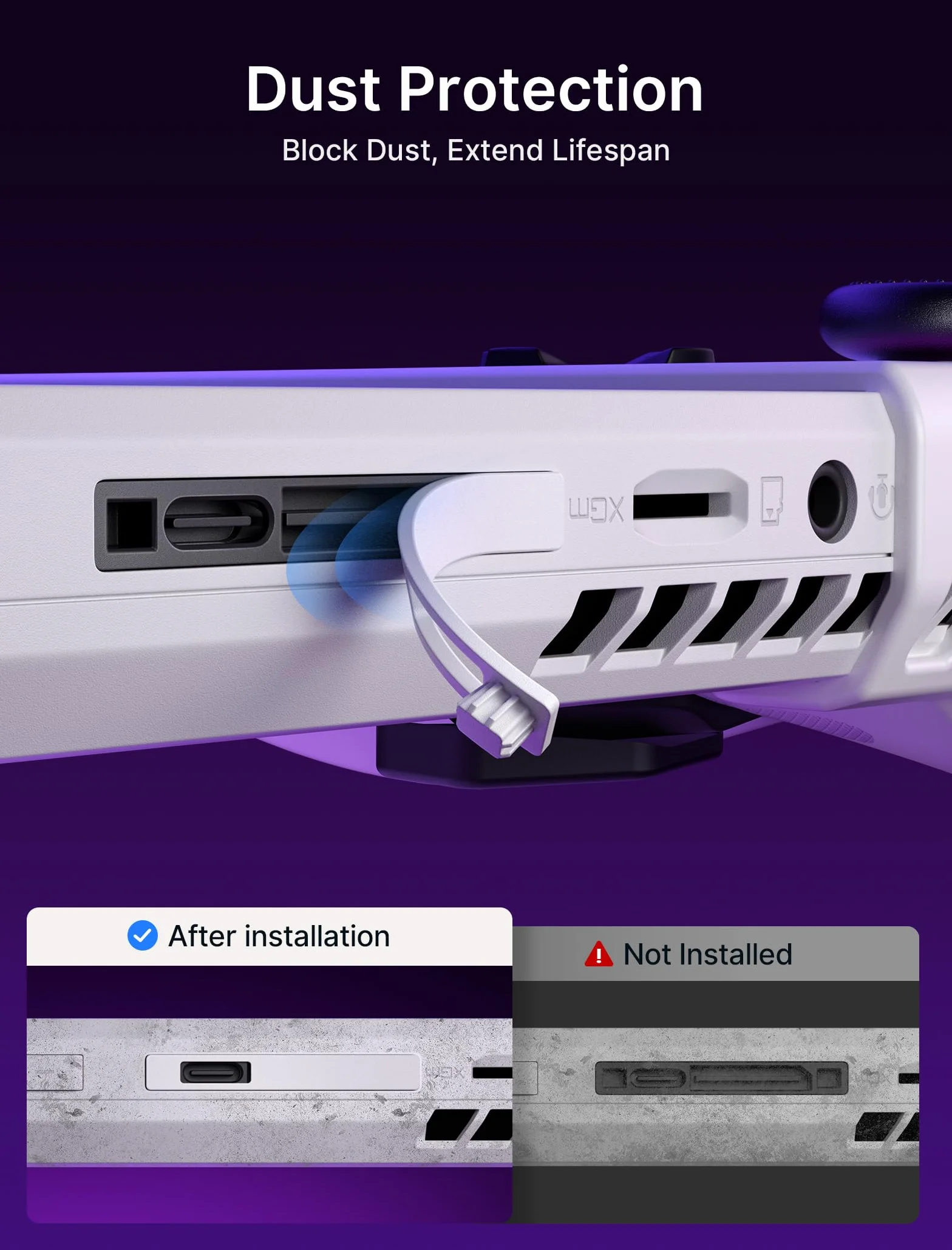 JSAUX Silikonowe etui ochronne kompatybilne z ROG Ally, ROG Ally Grip Skin, ROG Ally Grip Skin, nakładki na kciuki, Back Button Sticky Pad, silikonowe etui, akcesoria Asus Rog Ally 2023 - PC0201