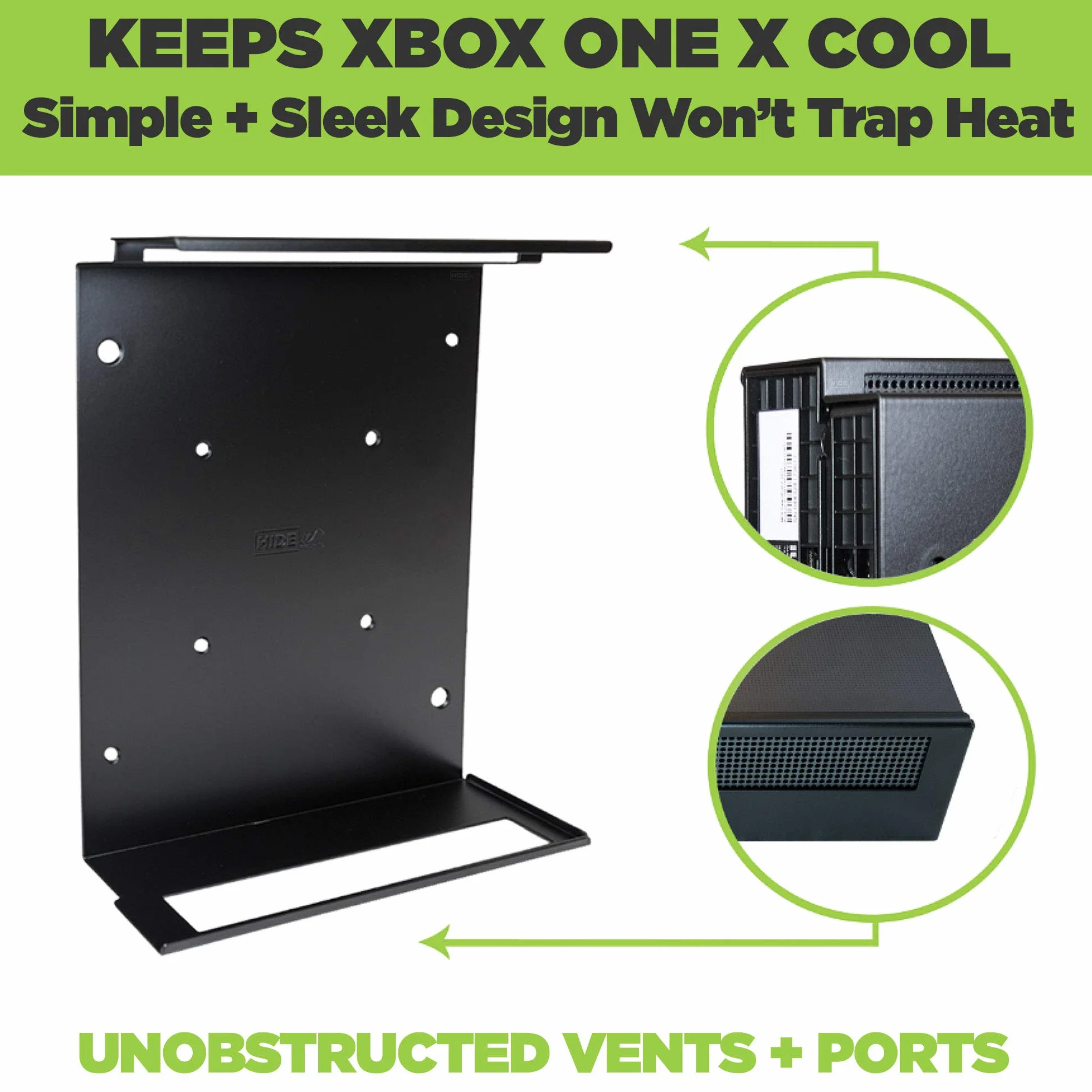 HIDEit Mounts Uchwyt ścienny X1X Xbox One X czarny