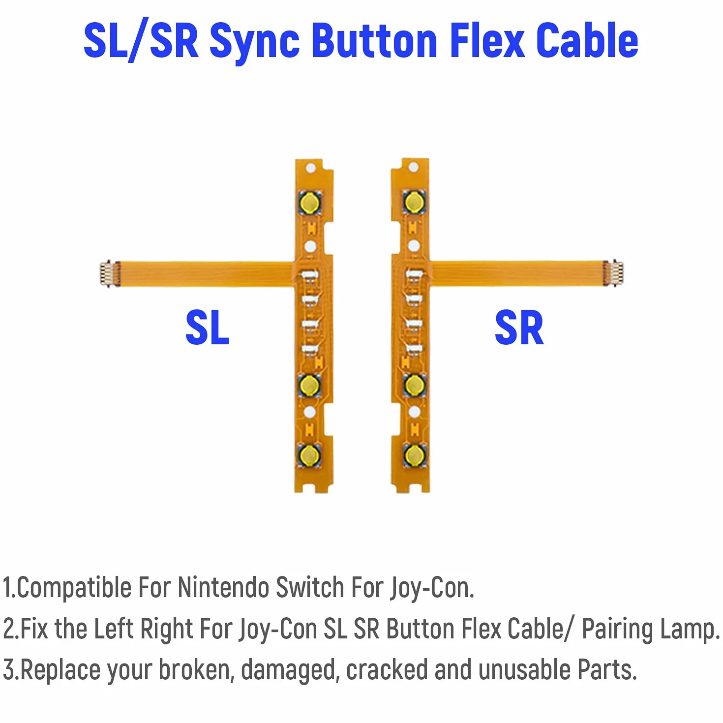 Mcbazel 18 w 1 przełącznik NS Joy-Con wymienny zestaw naprawczy z akcesoriami do śrubokrętów, analogowe joysticki 3D lewy prawy przycisk SL/SR synchronizacja zestawu kabli elastycznych