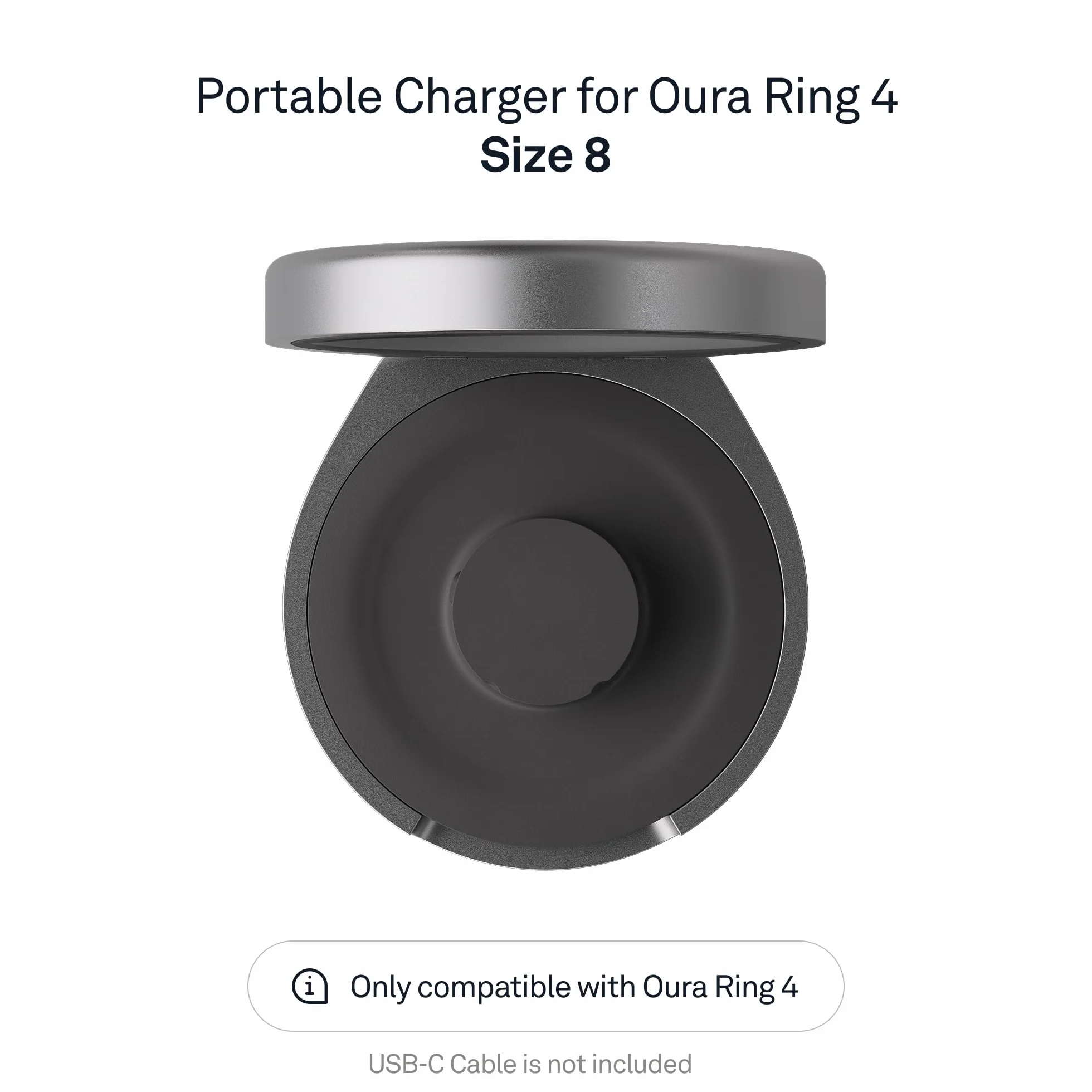 Oura Ring 4 etui ładujące - rozmiar 8 - do 5 ładunków Oura Ring