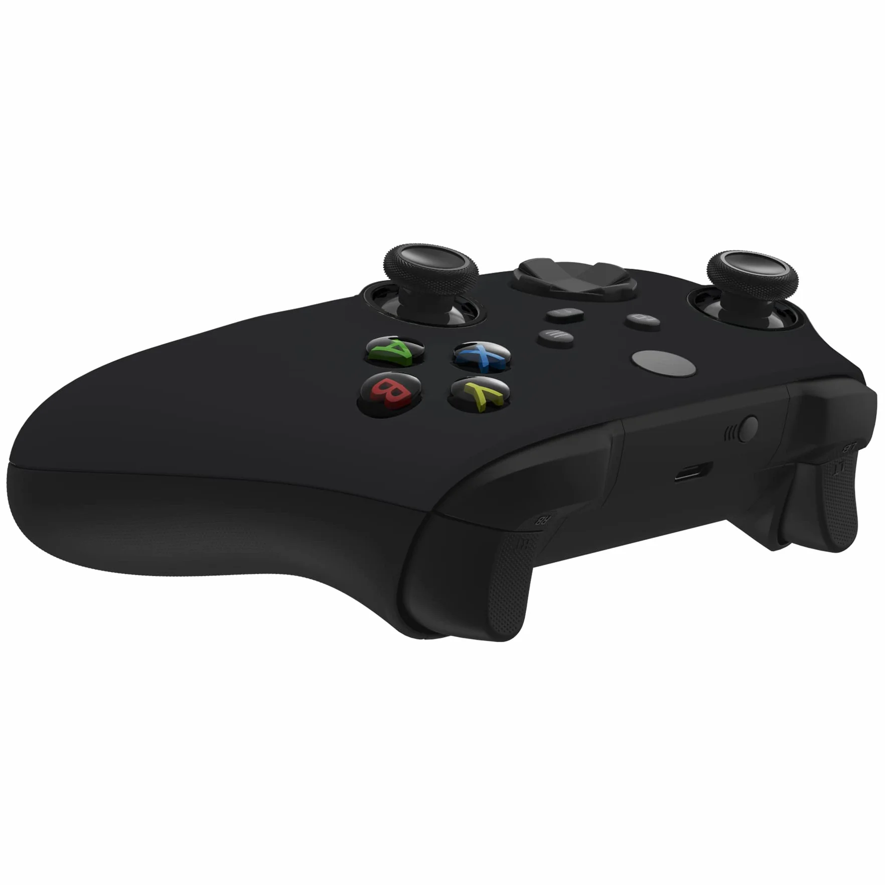 eXtremeRate FaceMag Czarny Magnetic Wymiana Front Housing Shell dla Xbox Series X & S Kontrolera, DIY Faceplate Cover z Accent Rings dla Xbox Core Model 1914 - Kontroler Nie Jest Wliczony W Cenę