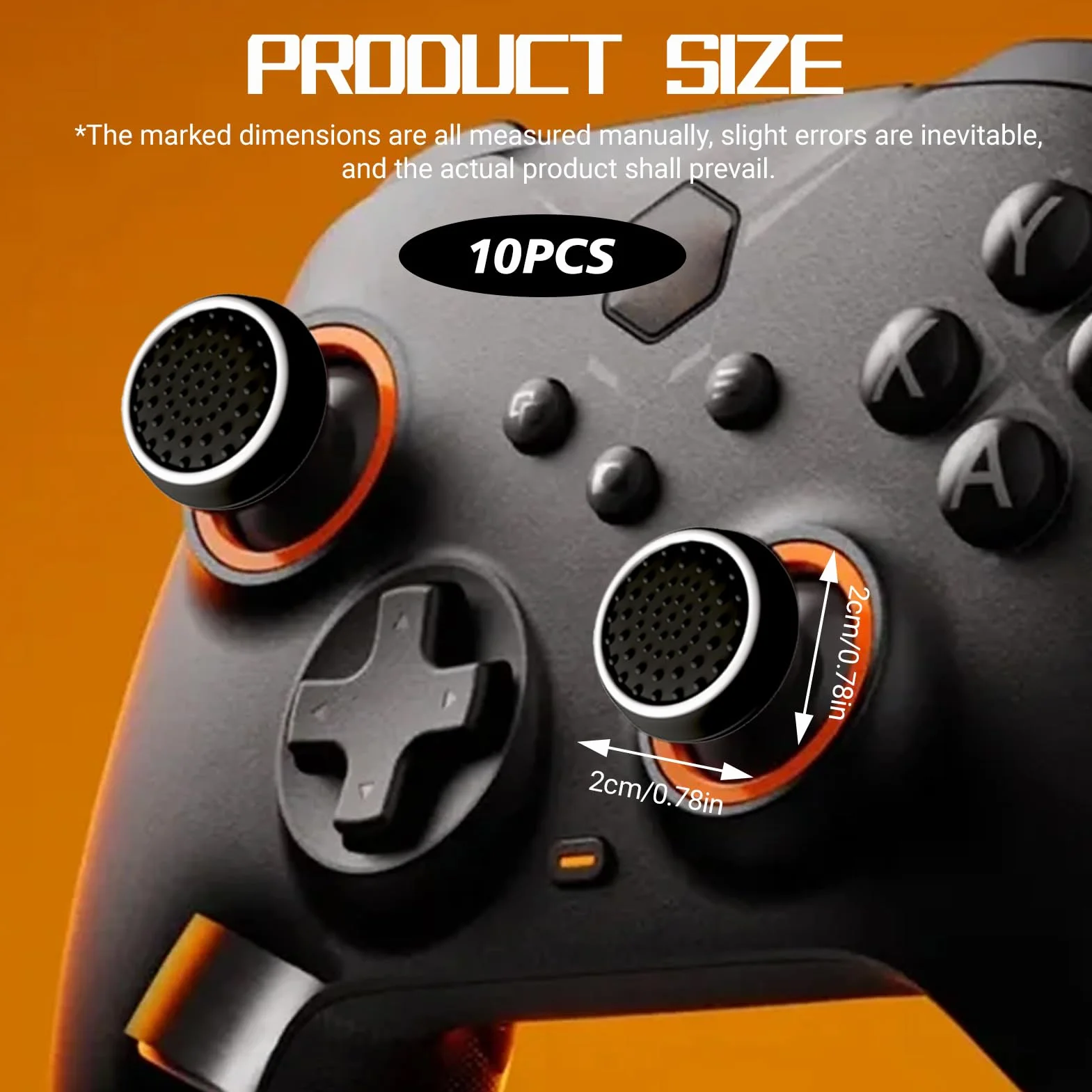 10 sztuk wymiennych nakładek na joysticki, silikonowe, antypoślizgowe nakładki na joysticki, kompatybilne z kontrolerami serii PS5/PS4/Xbox One, ulepszony chwyt