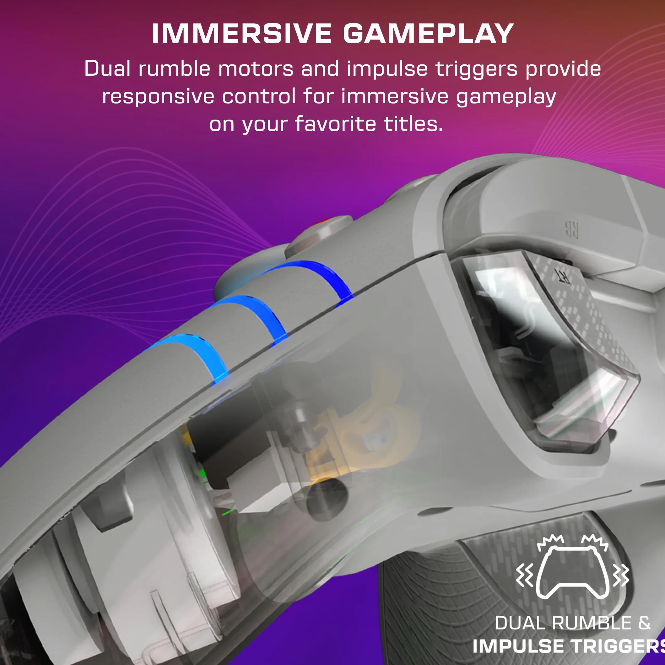 Turtle Beach Afterglow Wave Kontroler do gier RGB na przewodach w kolorze szarym – Licencjonowany dla Xbox Series X lub S, Xbox One i Windows