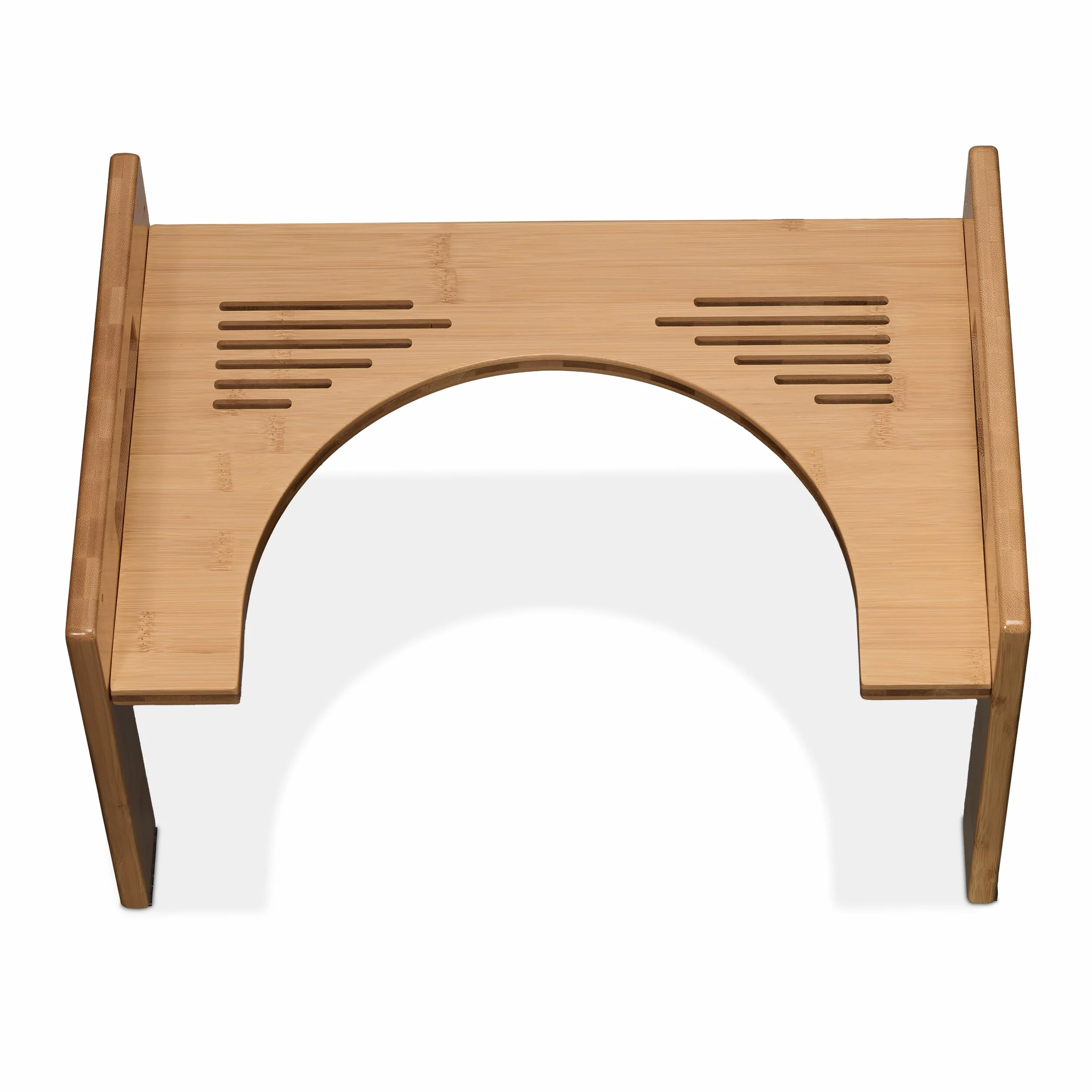 Relaxdays Taboret toaletowy bambus 28,5 x 45,5 x 28,5 cm naturalny
