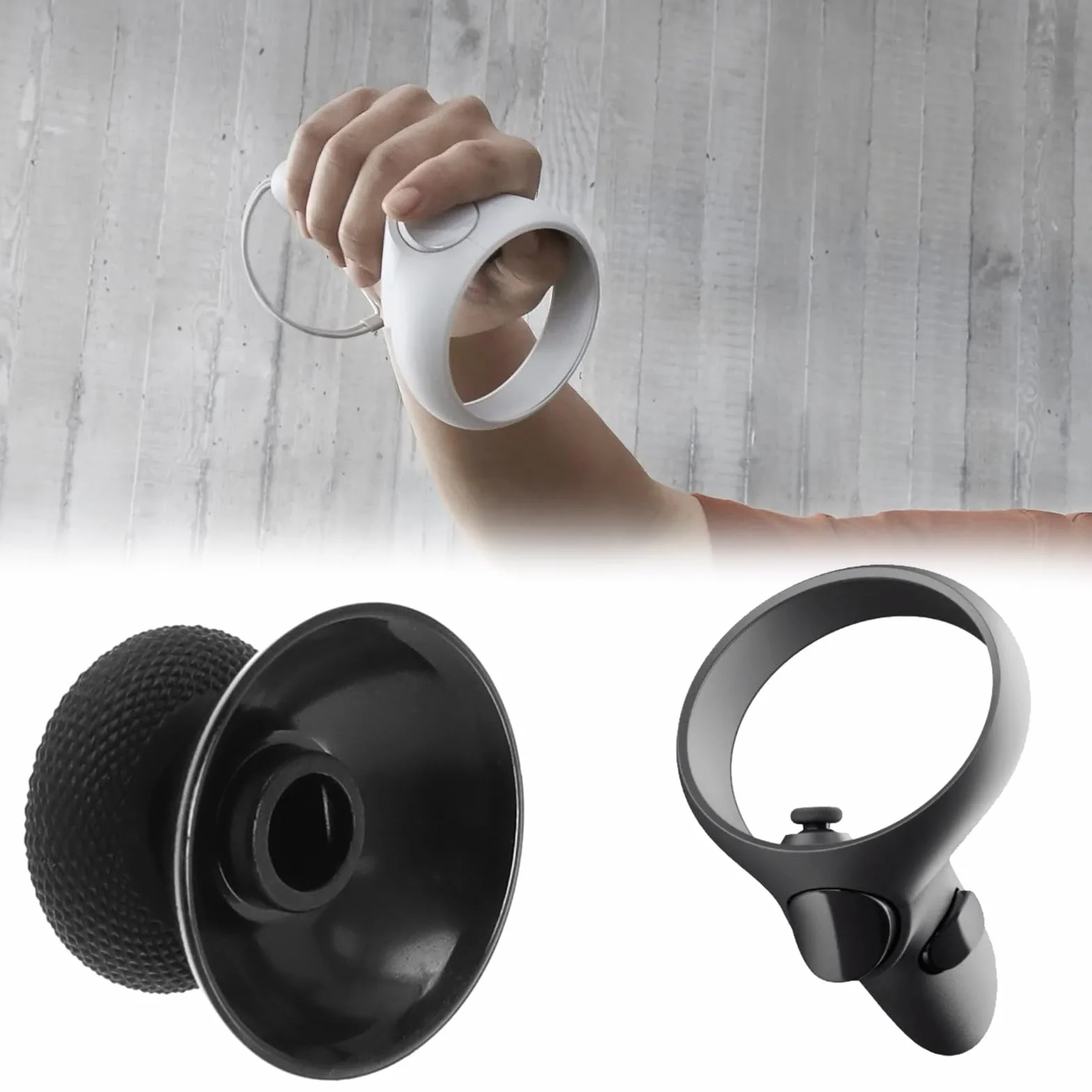 Zamiennik nasadki joysticka kompatybilny z Meta Oculus Quest 2 analogowy joystick grzyb nakładki na kciuk tworzywo ABS czarne
