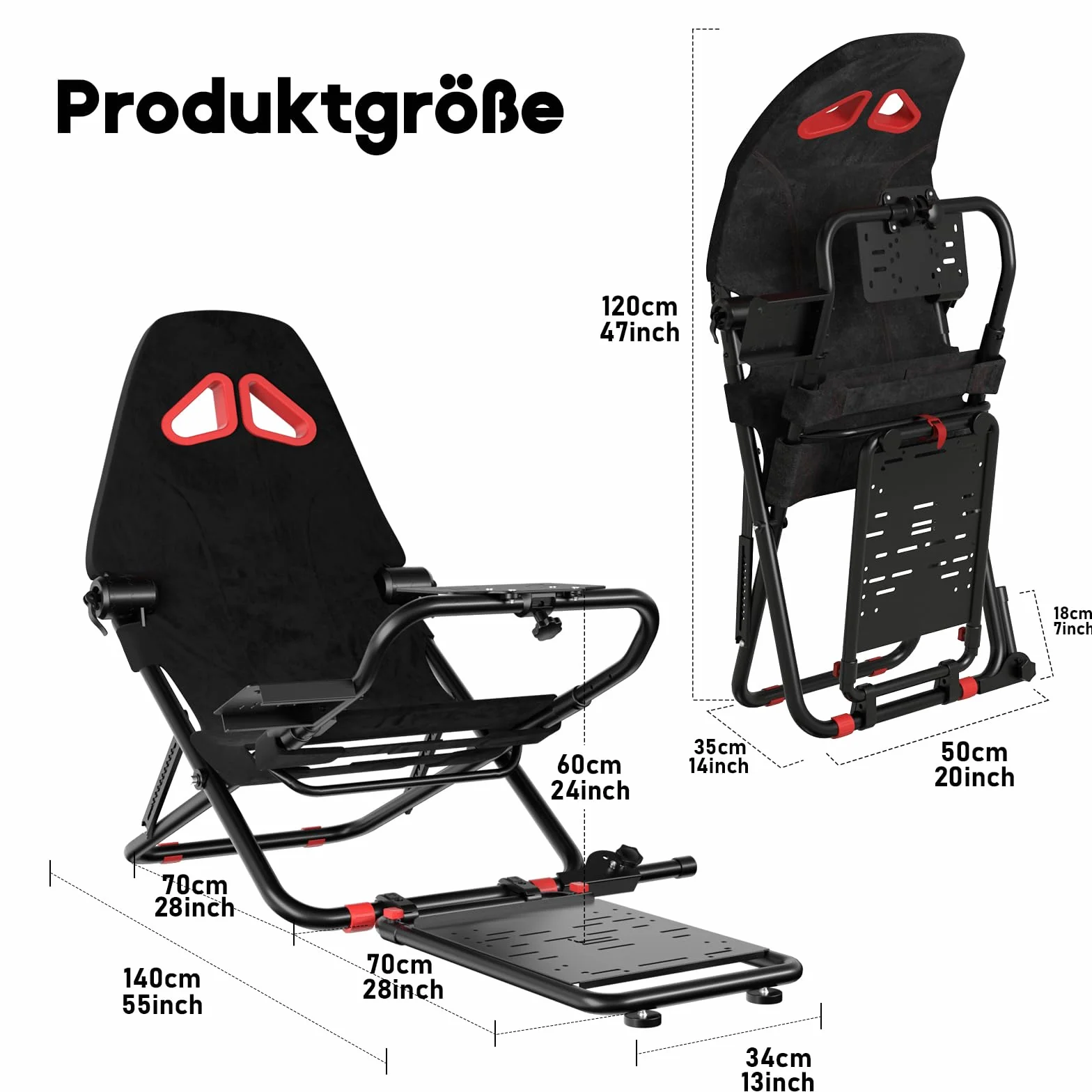 DIWANGUS Racing Seat, stojak na kierownicę do Logitech G923, G920, G29, G27, G25, składany stojak na kierownicę, nadaje się do Thrustmaster T248X, T248, T300Rs, TX, T150, PS4, PS5, Xbox 360, Xbox