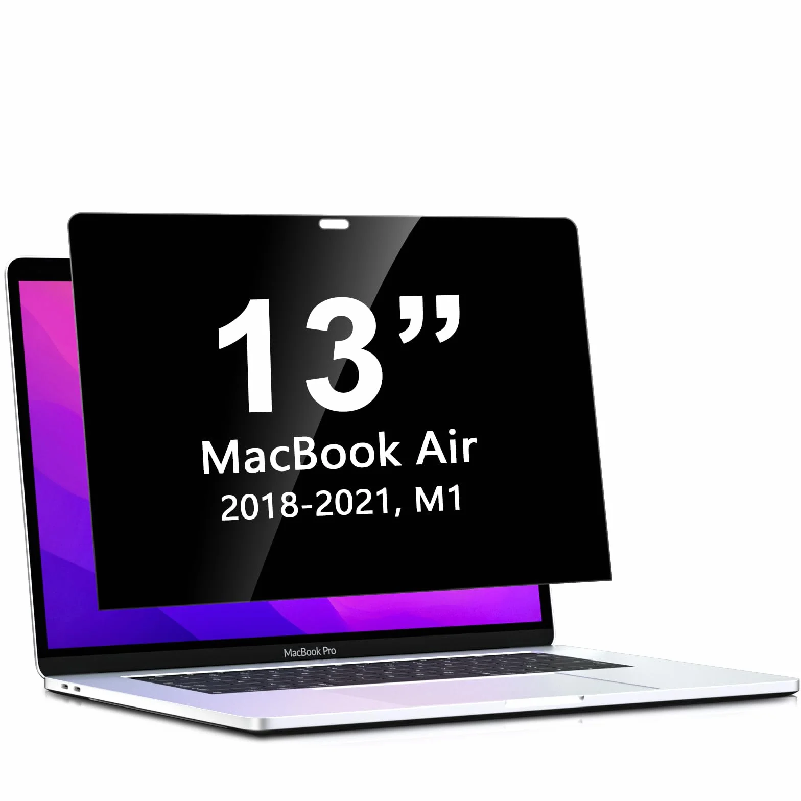 PYS 4-kierunkowa ochrona przed wzrokiem do MacBooka Air 33.0 cm (2018-2021, M1), filtr prywatności 360 stopni, matowa osłona antyodblaskowa, ochrona przed zarysowaniami