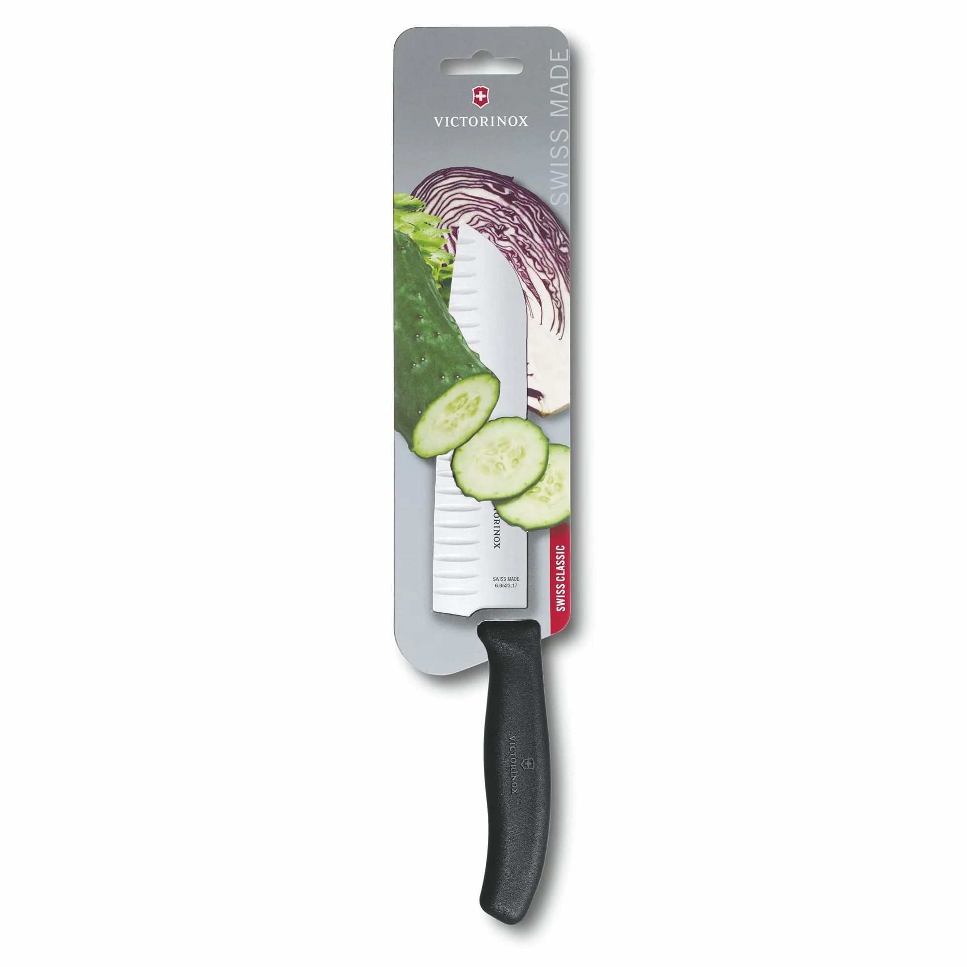 Victorinox Swiss Classic Profi Santokumesser 17 cm Rostfreier Stahl schwarz