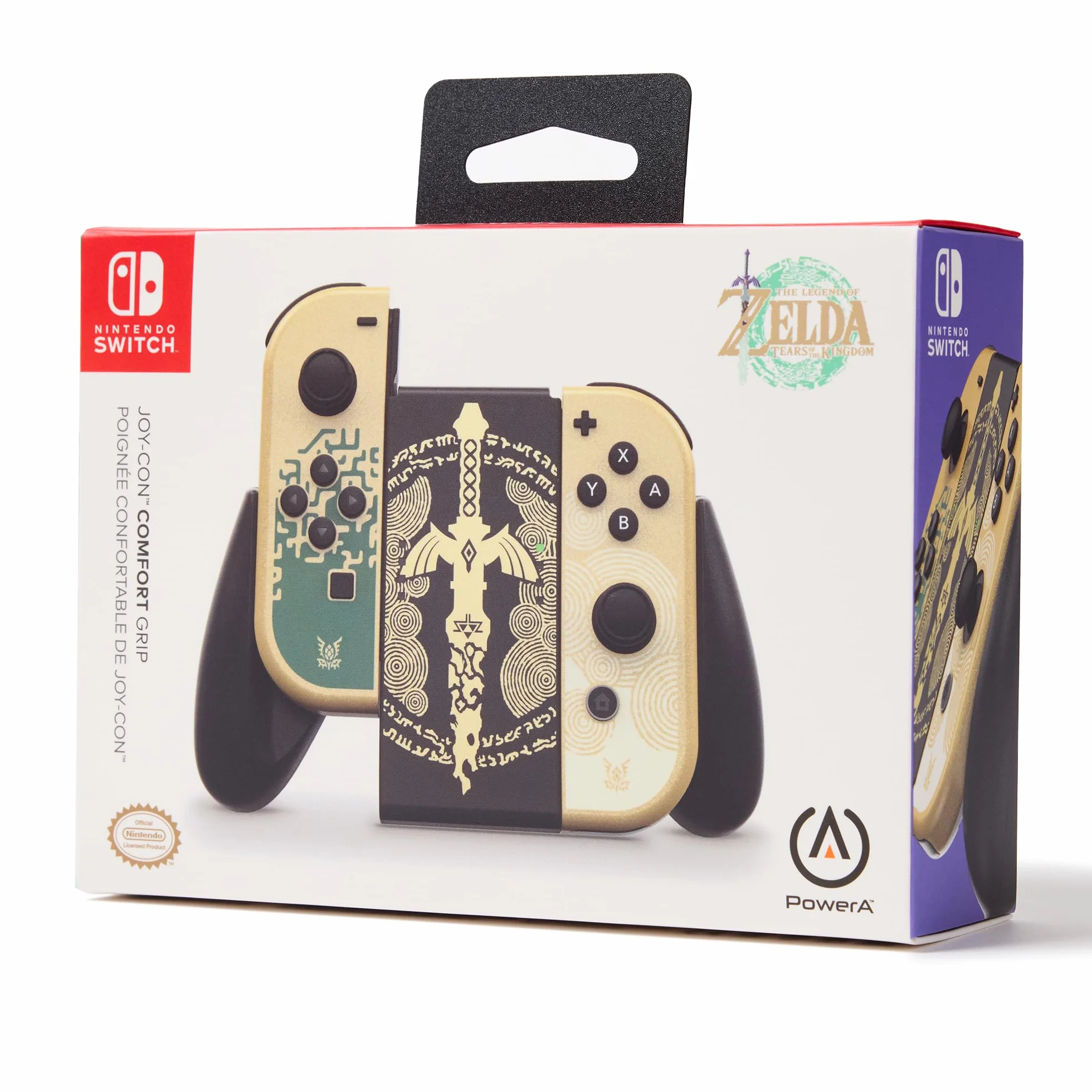 Wygodny uchwyt Joy-Con PowerA do konsoli Nintendo Switch - Zniszczony Master Sword