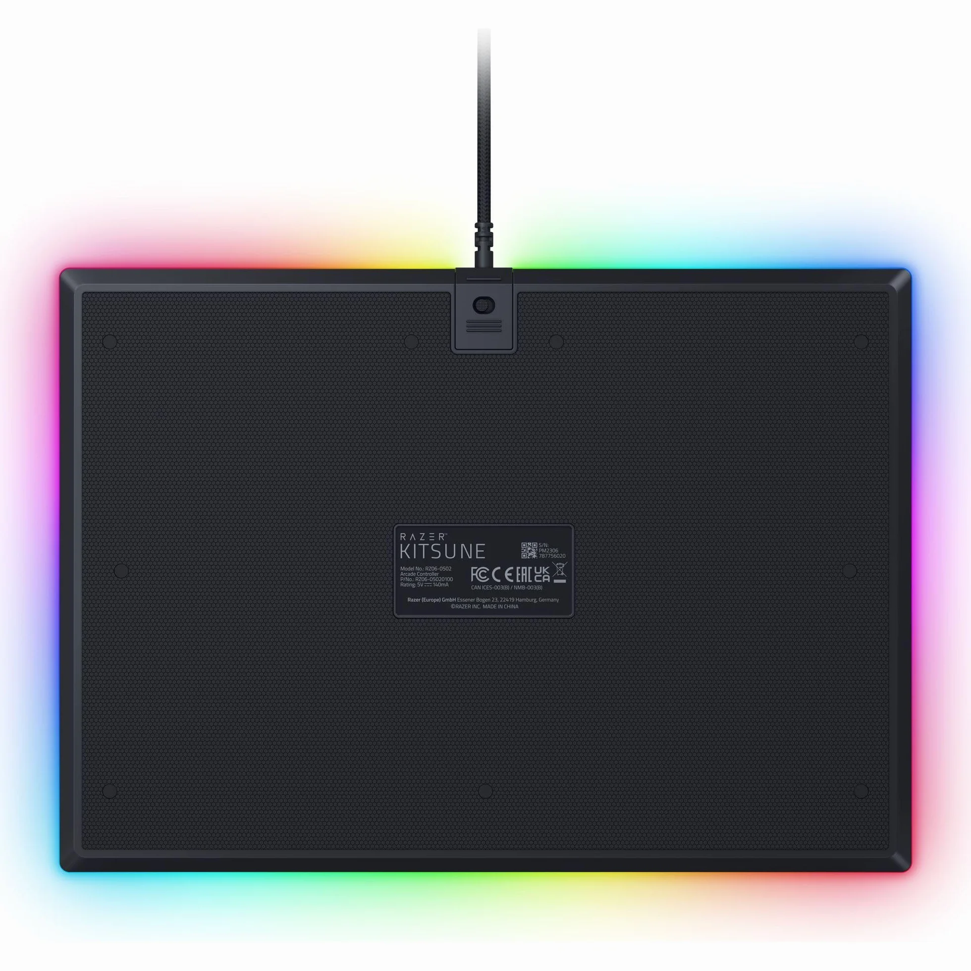 Razer Kitsune - Optyczny kontroler zręcznościowy tylko klawisze do PS5 i PC (Precyzyjny układ czterech przycisków ruchu, Liniowe niskoprofilowe przełączniki optyczne Razer) Czarny