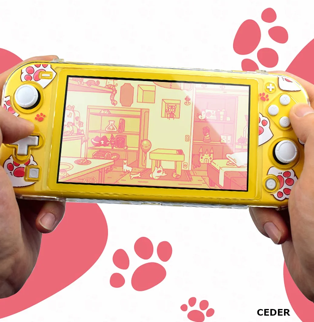 CEDER - Pokrowiec ochronny Starrer kompatybilny Case z Nintendo Switch Lite (Kot)