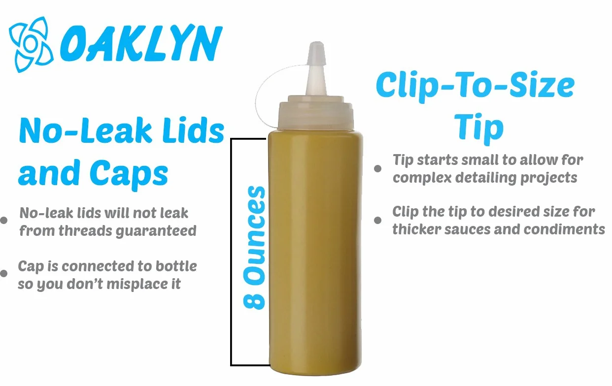 Plastikowe butelki do wyciskania przypraw zestaw 6 szt. Oaklyn