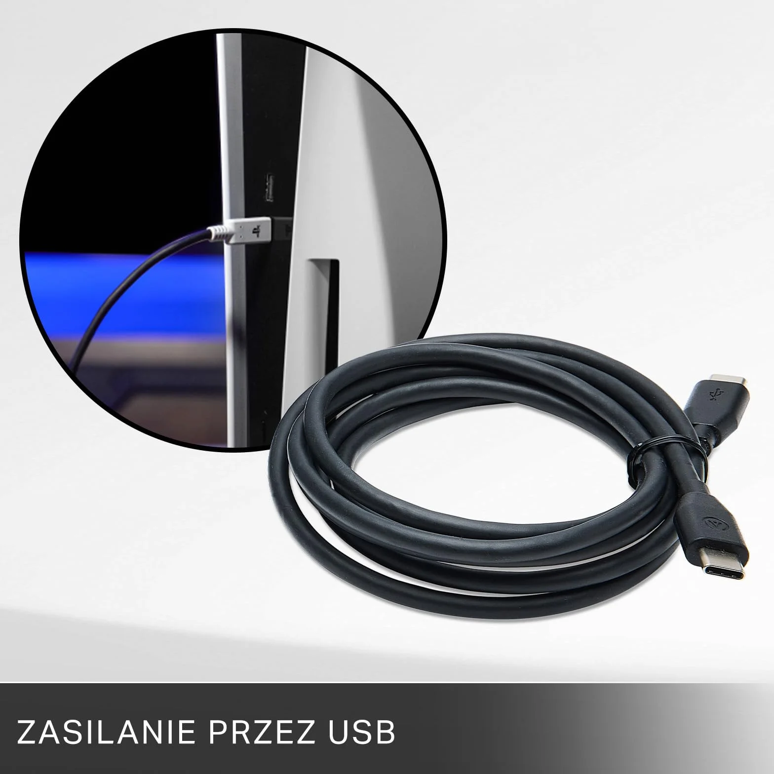 Stacja ładująca PowerA do konsoli PlayStation Portal™ Remote Player z Lumectra™, oświetlenie RGB, zasilanie USB, ładowarka magnetyczna, ładowanie i stojak, obciążona podstawa, oficjalna licencja