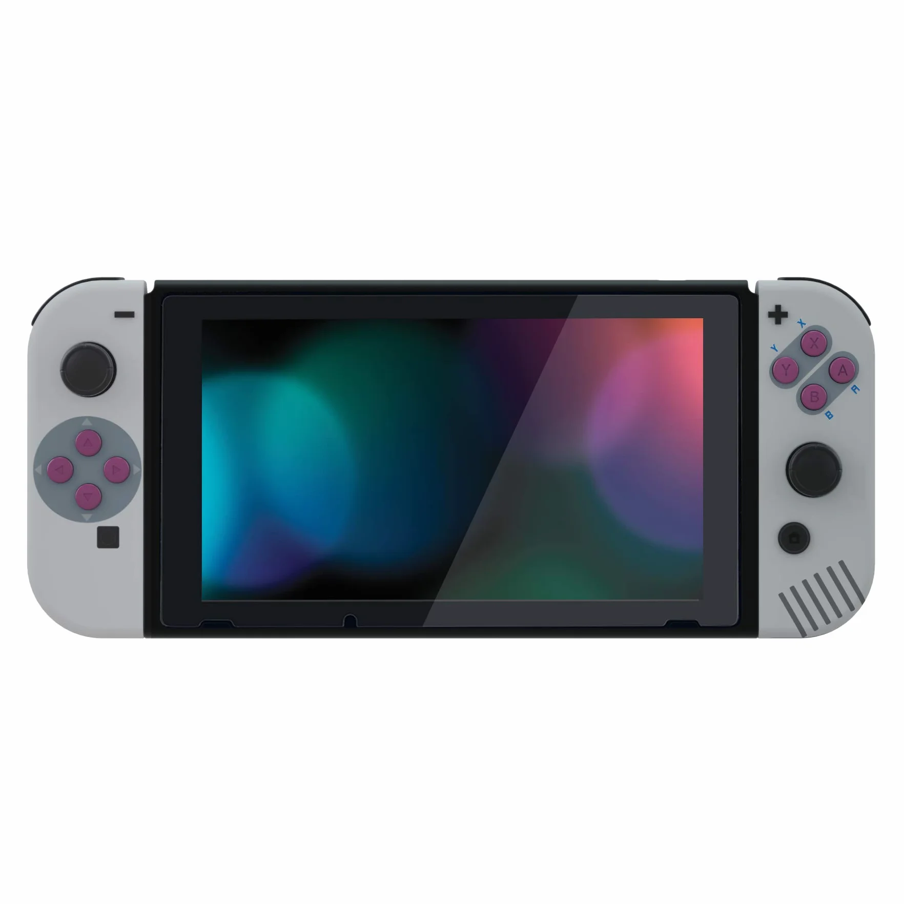 eXtremeRate Soft Touch Grip Płyta Tylna dla Nintendo Switch Konsoli, NS Joycon Handheld Controller Obudowa z Przyciskami, DIY Wymiana Shell dla Nintendo Switch - Klasyczny 1989 GB DMG-01