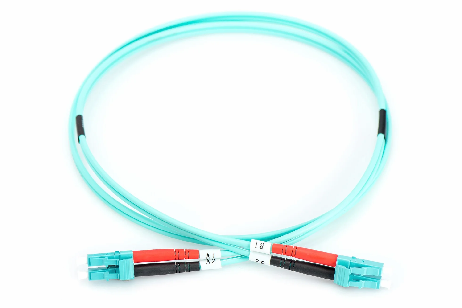 DIGITUS DK-2533-01/3 – Kabel Światłowodowy OM3 – 1 m – LC do LC – Dupleksowy – 1/10/40/100 Gbit/s – MM Wielomodowy Światłowodowy Kabel LAN – Typ Włókna: 50/125 µ – Turkusowy (Aqua)