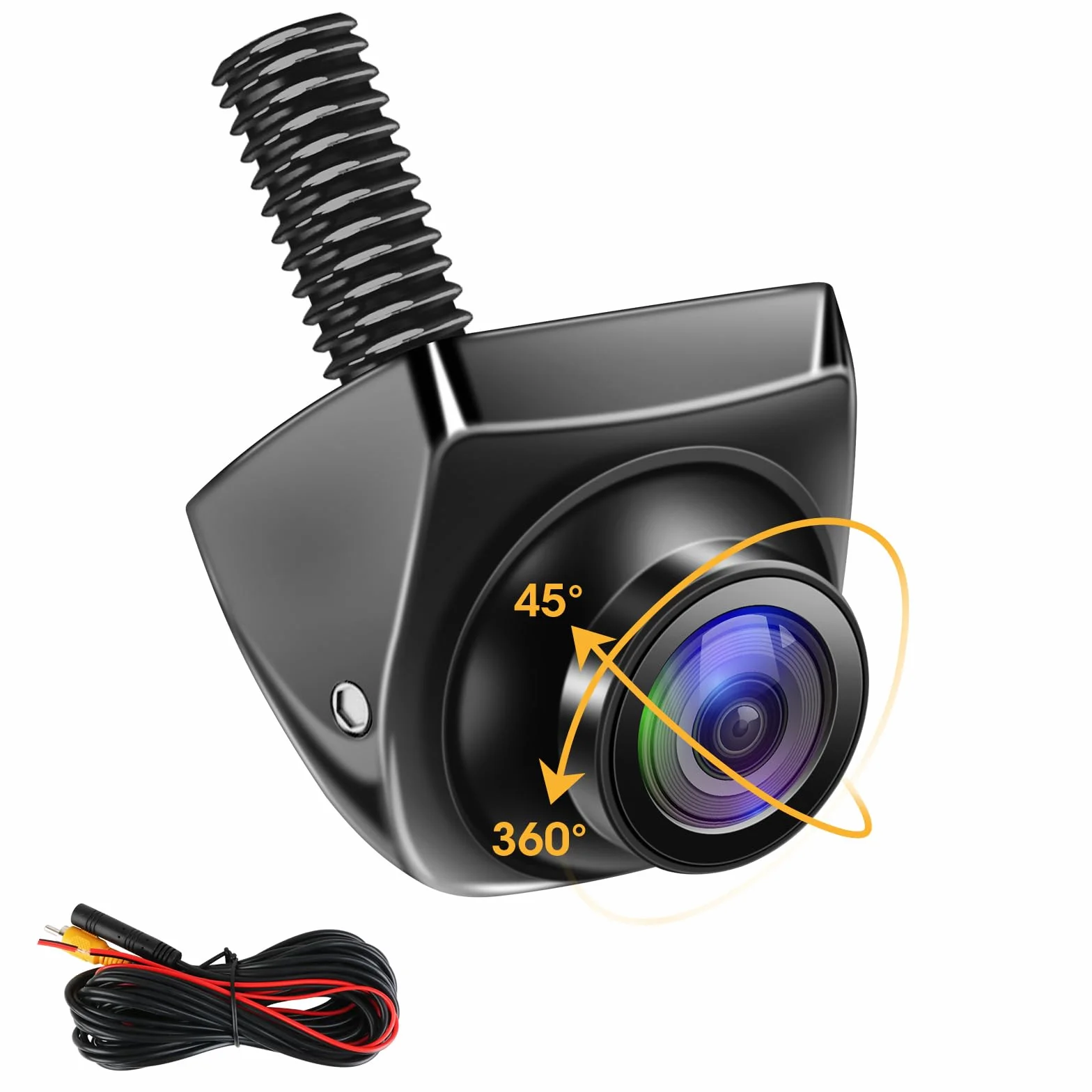 Jansite kamera cofania, 360° regulowana kamera cofania AHD 1080P 170° szeroki kąt Kamery cofania 12V-24V do kampera przyczepy kempingowej furgonetki pickupa ogólne