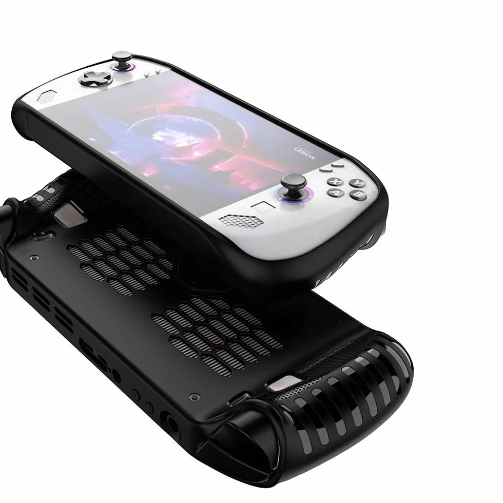 Etui na Lenovo Legion Go S, Ultracienkie Miękkie TPU Etui z Podpórką, Shockproof Ochronne Kickstand Case dla Lenovo Legion Go S-Czarny