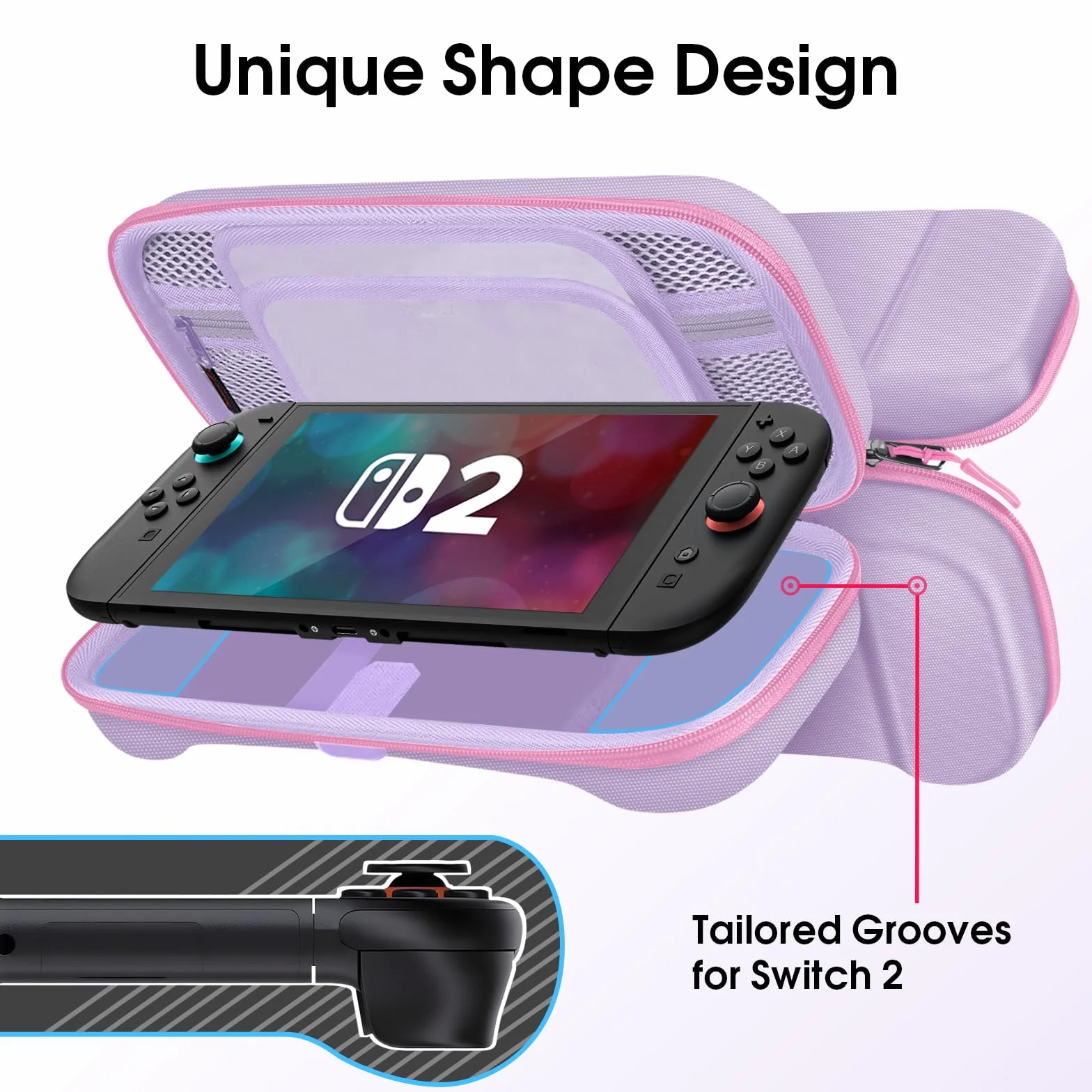 FINTIE Etui do przenoszenia na Nintendo Switch 2 (2025) – odporne na wstrząsy, twarda obudowa Switch 2, ochronna torba podróżna z 19 kartami do gier i 2 przegródkami na karty micro SD i kieszenią