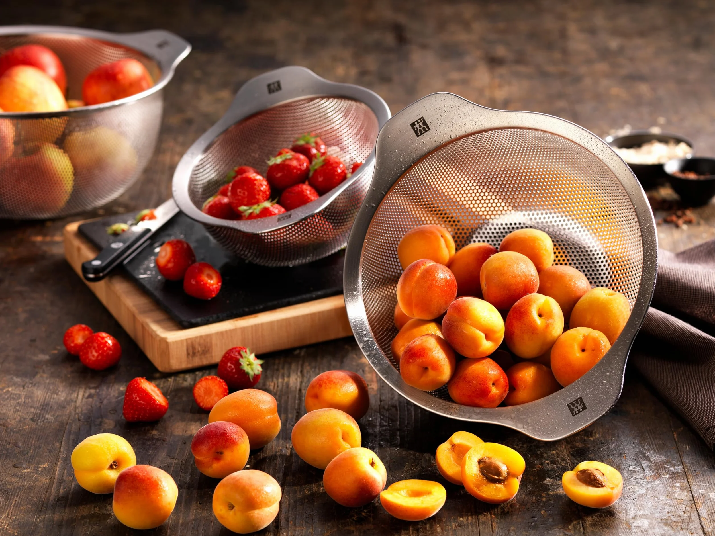 ZWILLING Table Sitko Kuchenne ze stali nierdzewnej z 2 uchwytami, 24 cm, nadaje się do mycia w zmywarce, nierdzewne, srebrne