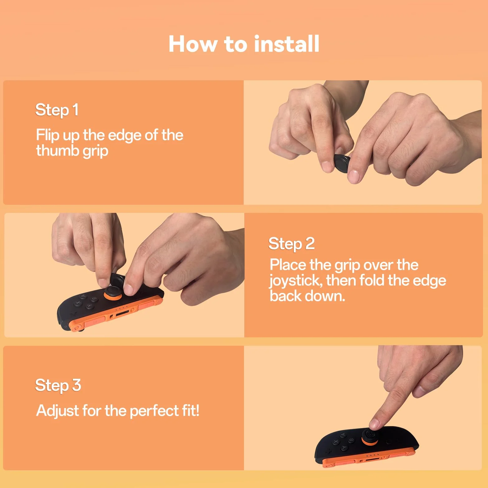 NEWDERY 12 szt. uchwytów na kciuki do Nintendo Switch 2, nakładki na kciuki, ergonomiczna konstrukcja, ulepszony uchwyt do gier, wygodne i trwałe, zamiennik kontrolera joysticka do uchwytu kontrolera