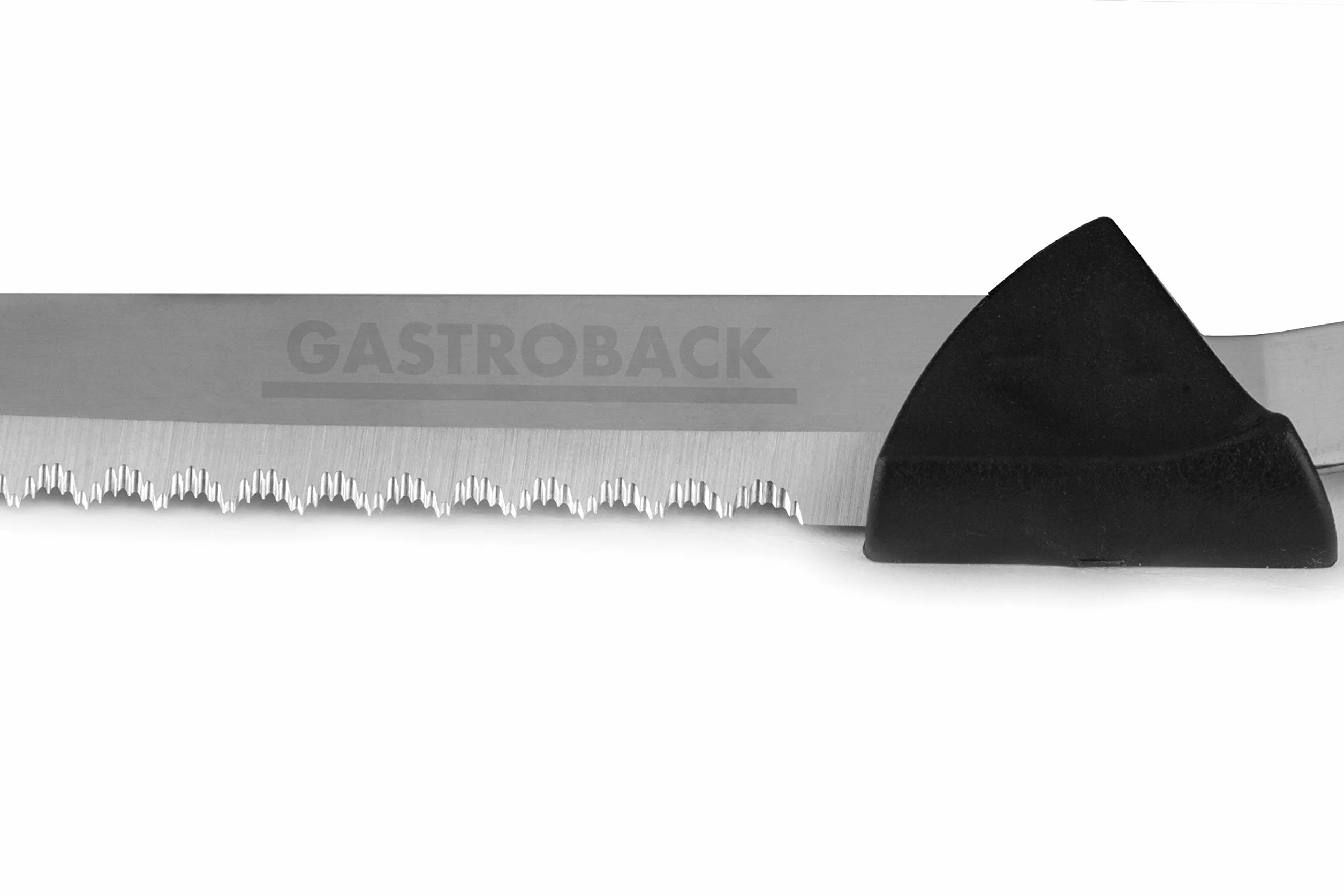 Gastroback 41600 Home Culture-Design nóż elektryczny, obudowa INOX Touch, 120 W, w zestawie ostrze z ostrzem wielofunkcyjnym i falistym, srebrny