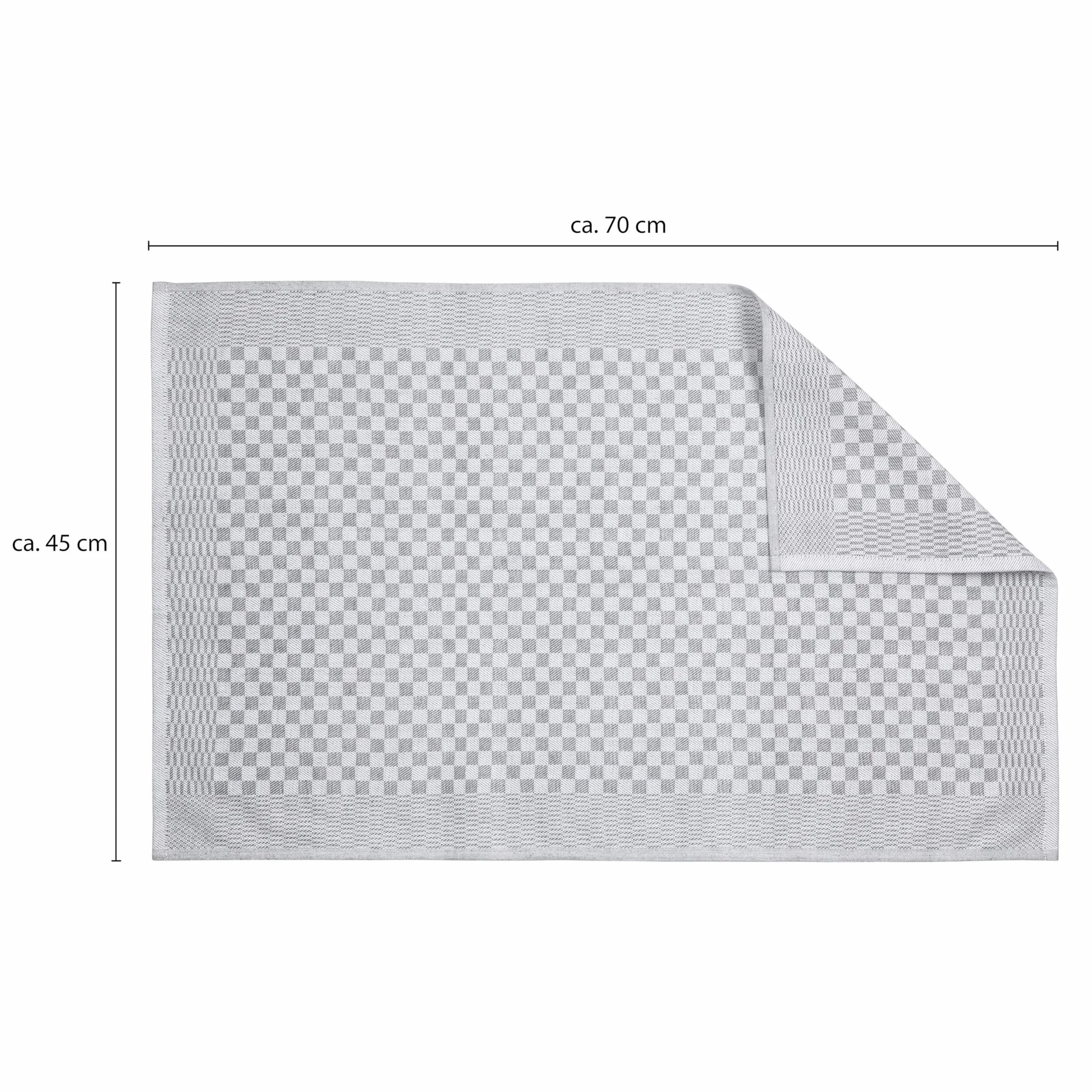 Vaily Ścierki do naczyń premium 10 sztuk – suche ściereczki ze 100% bawełny, super chłonne, certyfikat Oeko-Tex, 70 x 45 cm, szare
