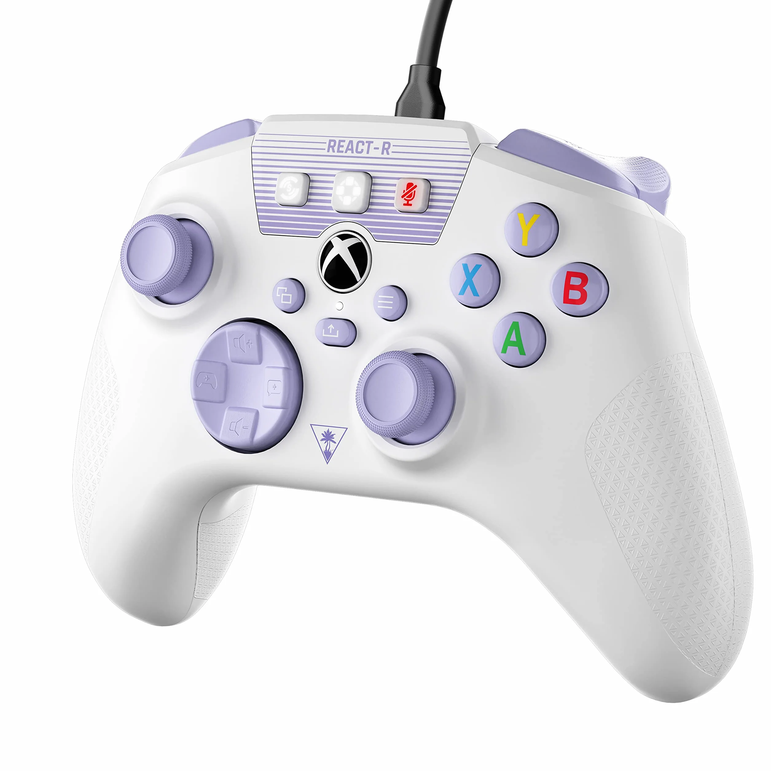 Turtle Beach REACT-R Kontroler – biały/fioletowy Xbox Series X, Xbox Series S & Xbox One | Windows 10 & 11, VelocityOne Rudder