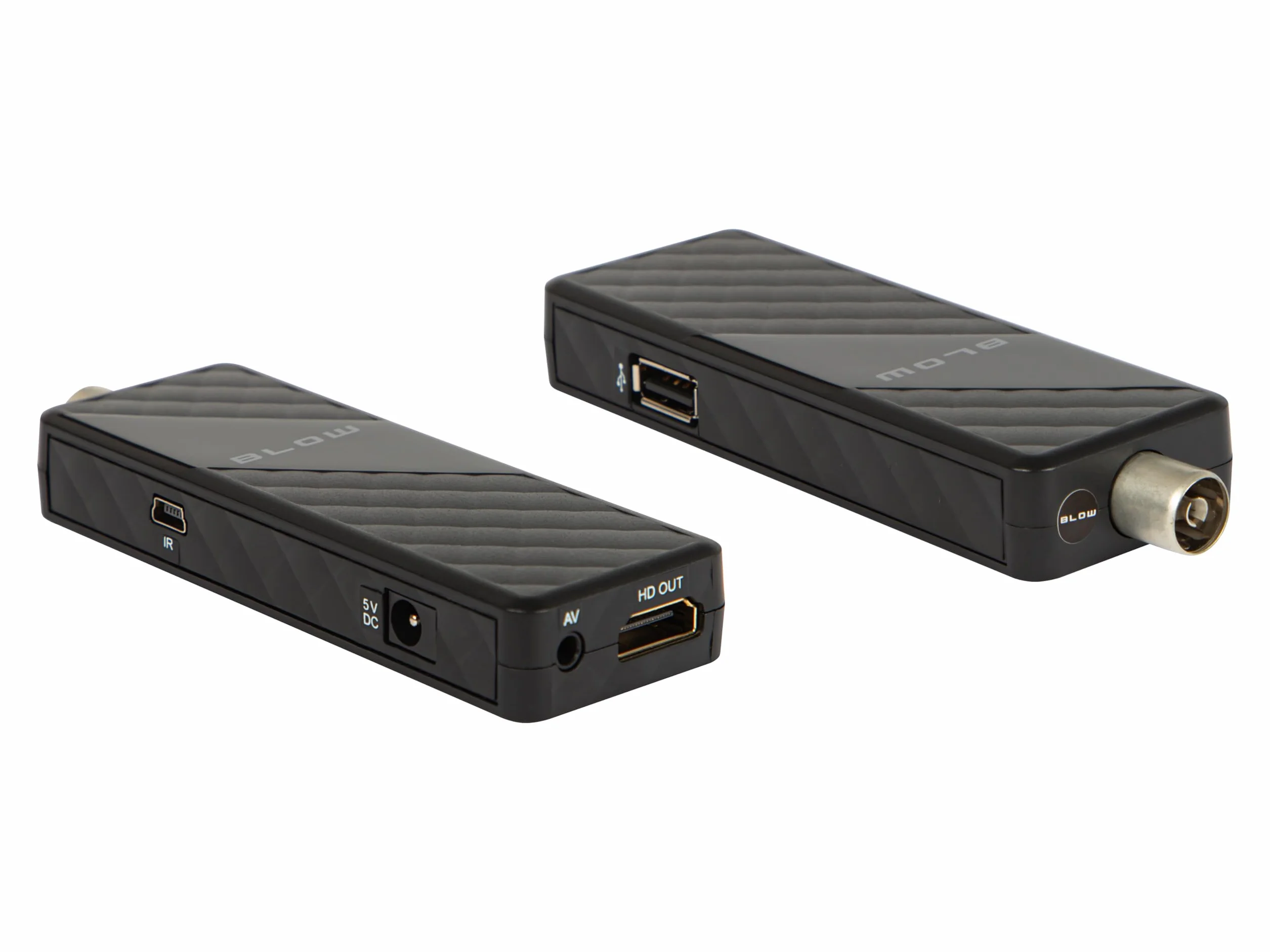 BLOW DEKODER TV DVB-T2 TUNER HEVC H.265 MINI STICK FULL HD PILOT HDMI USB ZESTAW