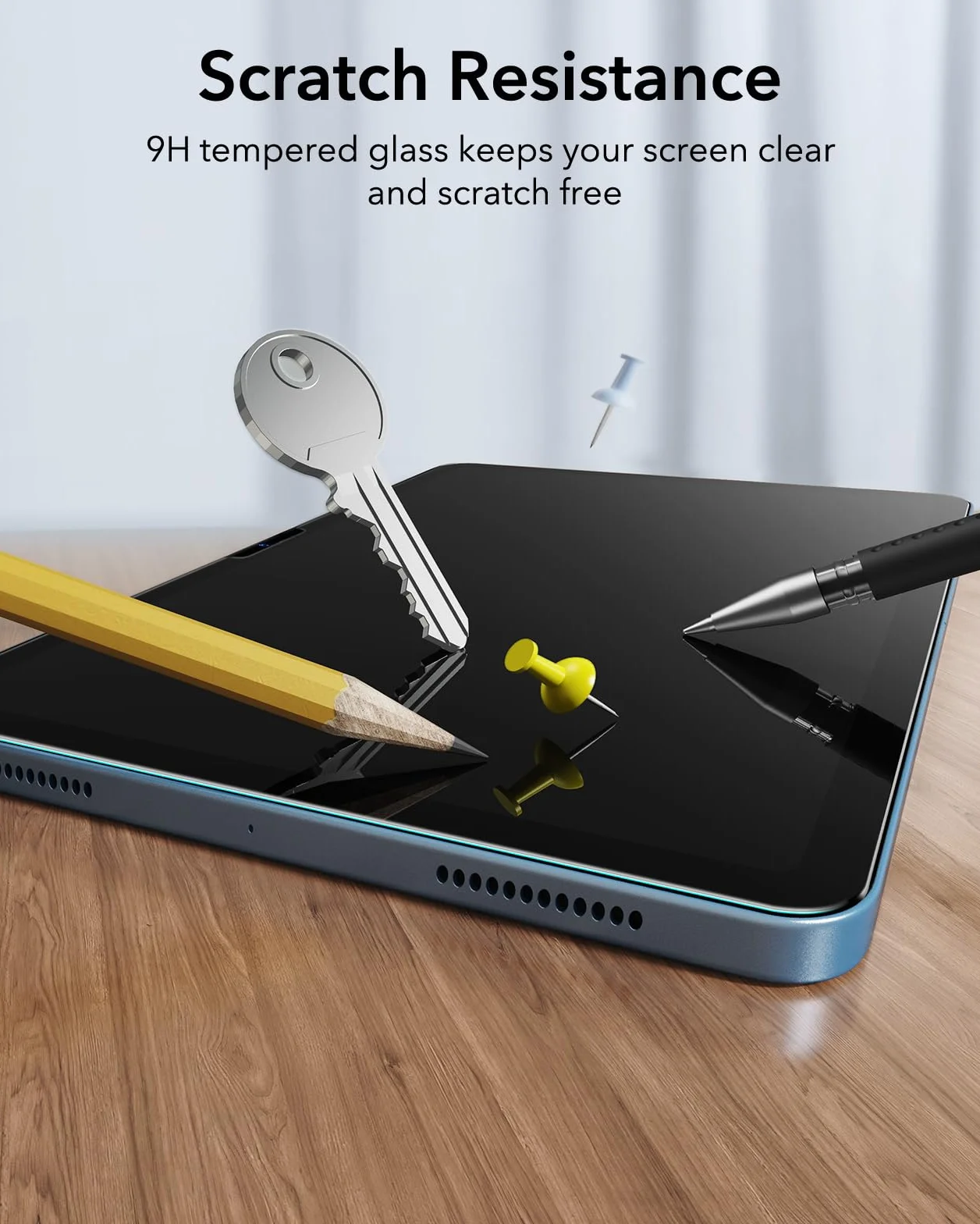 ESR 2-pak osłon ekranu dla iPad 11./10. generacji A16 (11/10.9 cala, 2025/2022), folia ze szkła hartowanego 9H z ultra dopasowanym uchwytem, obsługa Apple Pencil, odporna na zarysowania, HD klarowność