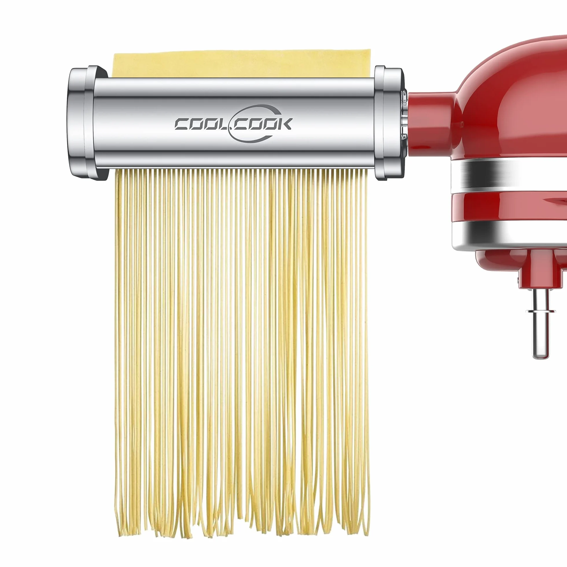 Kitchenaid Nasadka do Makaronu ze Stali Nierdzewnej, 3 Wałki, Zestaw Akcesoriów z Krajalnicą do Spaghetti