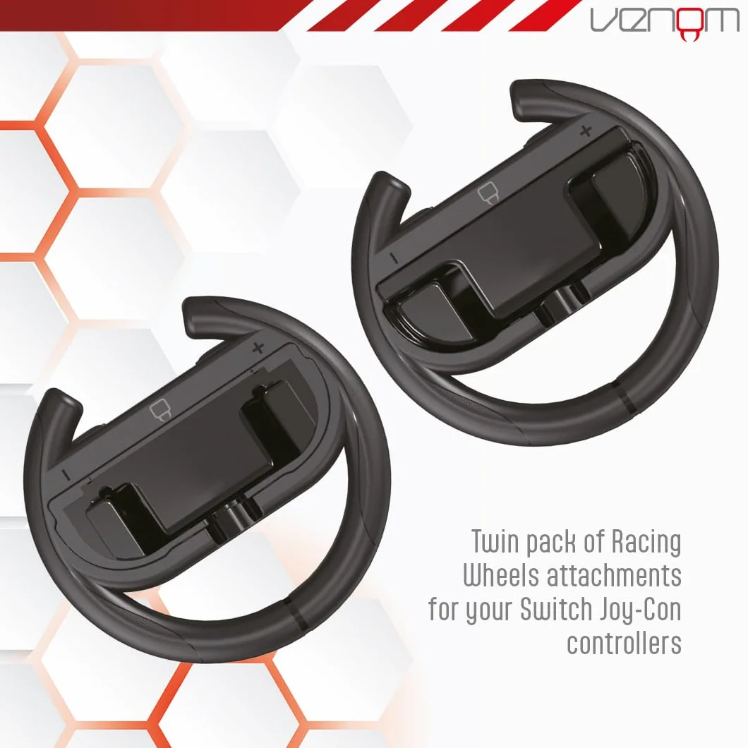 Venom Switch 2 Steering Wheel Twin Pack do Mario Kart World (Nintendo Switch 2)