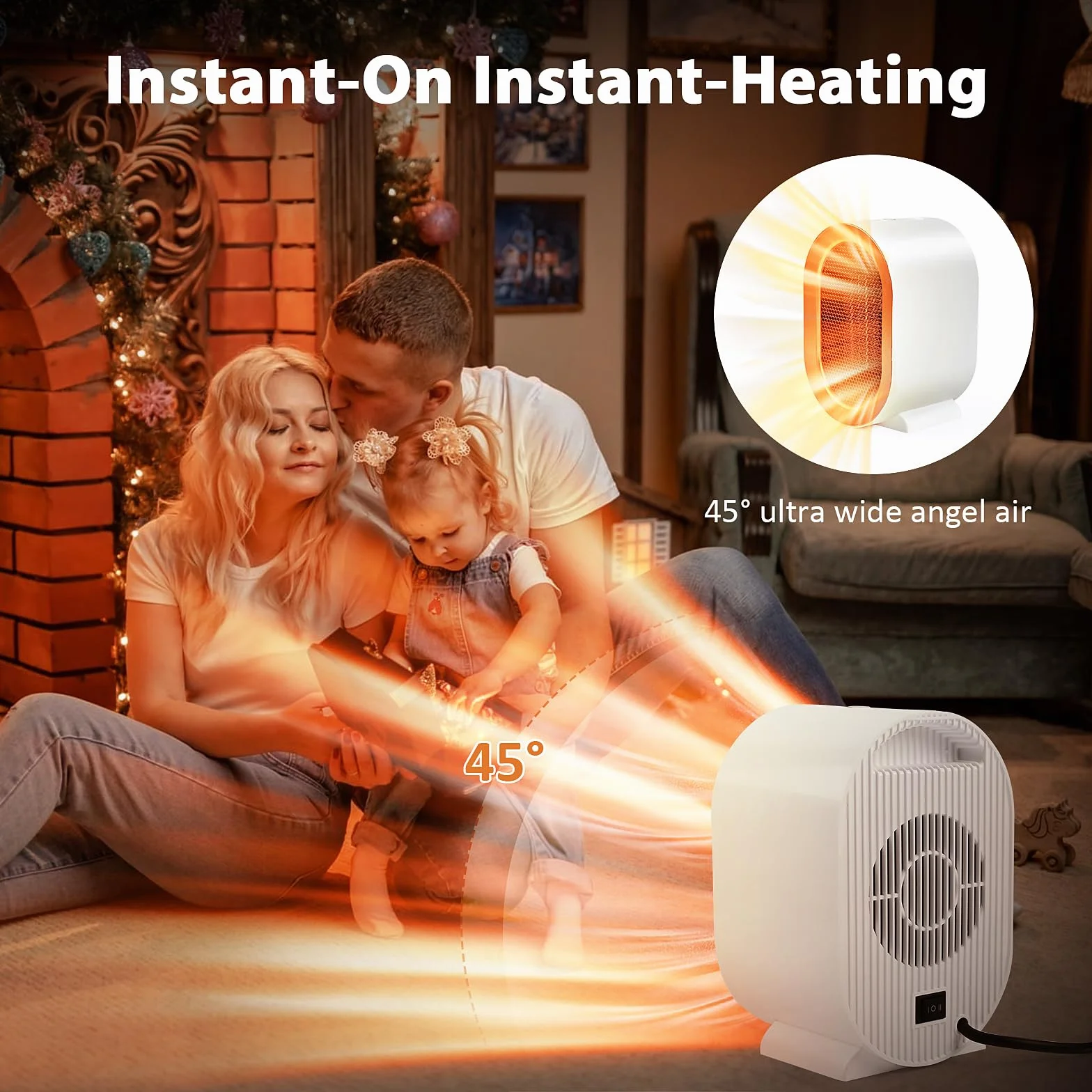 Weinsamkeit termowentylator energooszczędny, 1200 W, cichy grzejnik, ceramiczny, energooszczędny, 2 tryby pracy, ochrona przed przegrzaniem i zabezpieczenie przed przewróceniem, do łazienki, salonu
