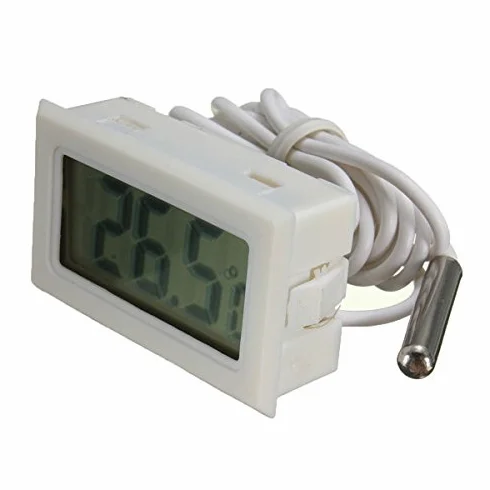 DollaTek Cyfrowy termometr LCD czujnik temperatury tester do lodówki zamrażarki akwarium biały