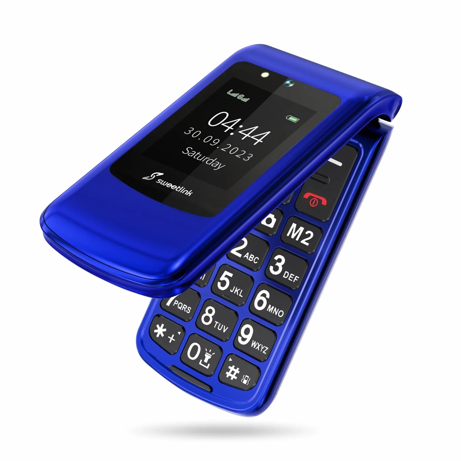 SweetLink Telefon komórkowy GSM dla seniorów, telefony komórkowe dla seniorów z klapką i dużymi przyciskami, telefony dla seniorów z kontaktami obrazkowymi, duża głośność, funkcja SOS