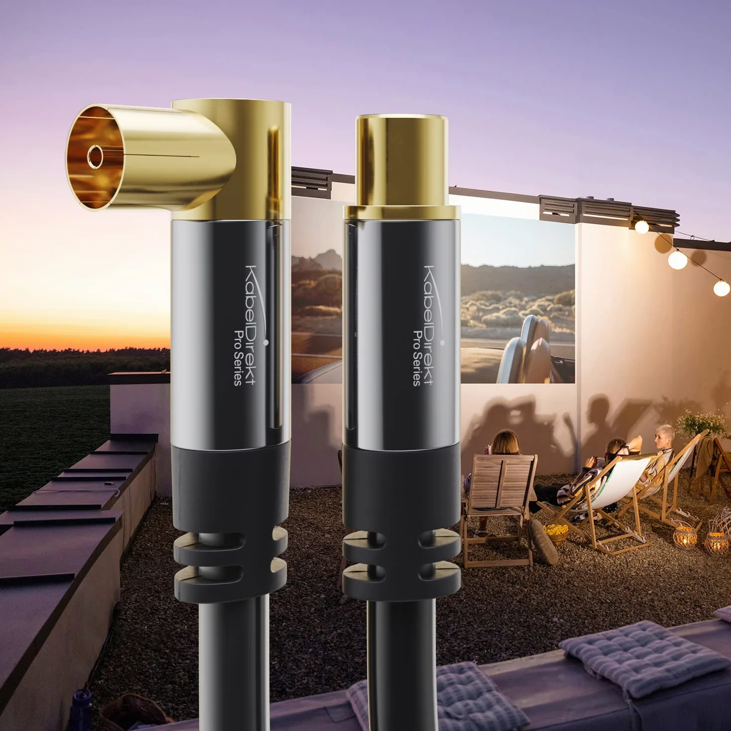 KabelDirekt – Kabel Antenowy 4K, koncentryczny – 90° kątowy/prosty – 1 m – Kabel TV cyfrowy/analogowy – Dostępny w 0,5-20 m (Kątowe gniazdo/prosty wtyk, do DVB-C/DVB-T/DVB-S, czarny)