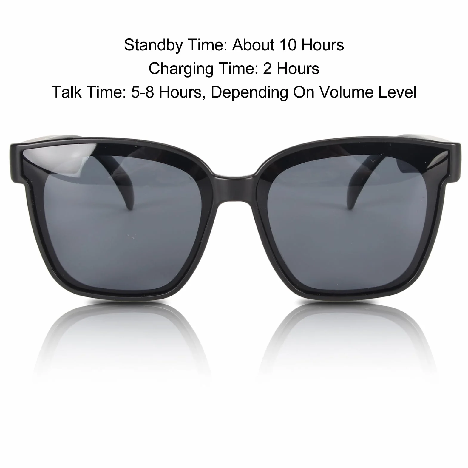 Inteligentne Okulary, Okulary Przeciwsłoneczne Bluetooth 5.0 Audio z Otwartymi Słuchawkami Dousznymi, Bezprzewodowe Okulary Przeciwsłoneczne Bluetooth do Smartfonów, Tabletów,