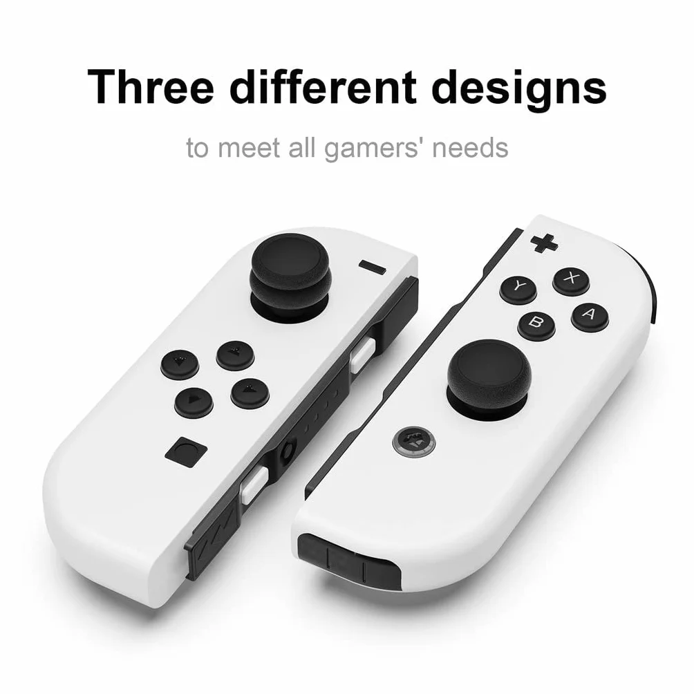 Skull & Co. Skin, CQC i FPS zestaw uchwytów na kciuki, nasadka joysticka, nasadka analogowa do Switch i Switch OLED Joy-Con Controller - niebieski + neonowy żółty, 3 pary (6 szt.)