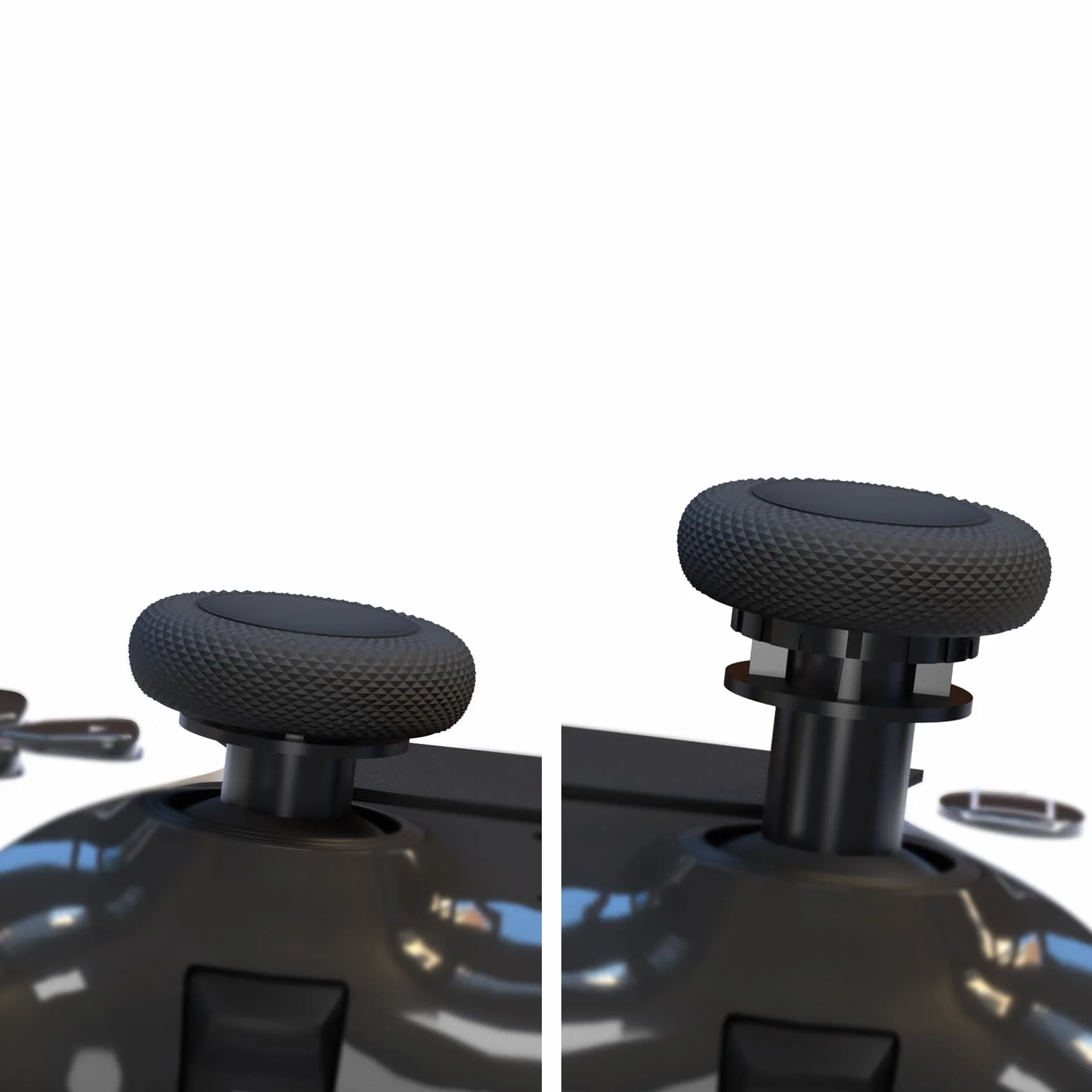 EXknight Regulacja Wysokości Thumbsticks dla Kontrolerów DualSense Edge, 1 Low-Rise (2 Wysokości), 1 Mid-Rise (2 Wysokości), 1 High-Rise (4 Wysokości)