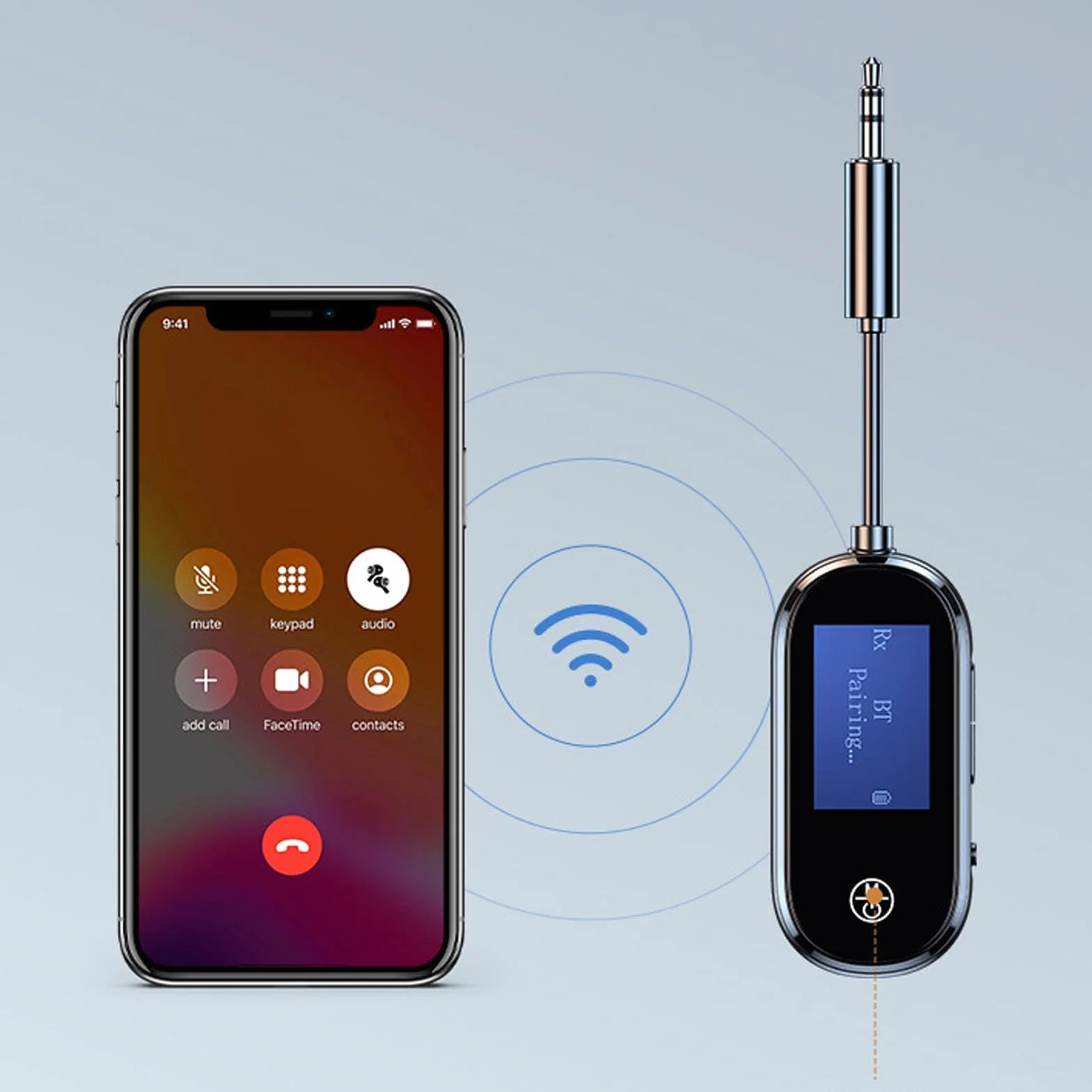 PUSOKEI Bluetooth 5.3 Odbiornik Nadajnika do Telewizji do Słuchawek Bezprzewodowych, Bezprzewodowy Adapter Odbiornika Audio 2 w 1 do Słuchawek PC TV